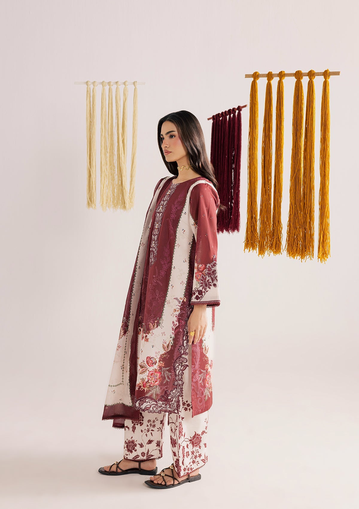 PRINTED EMBROIDERED LAWN BT006859-MRN