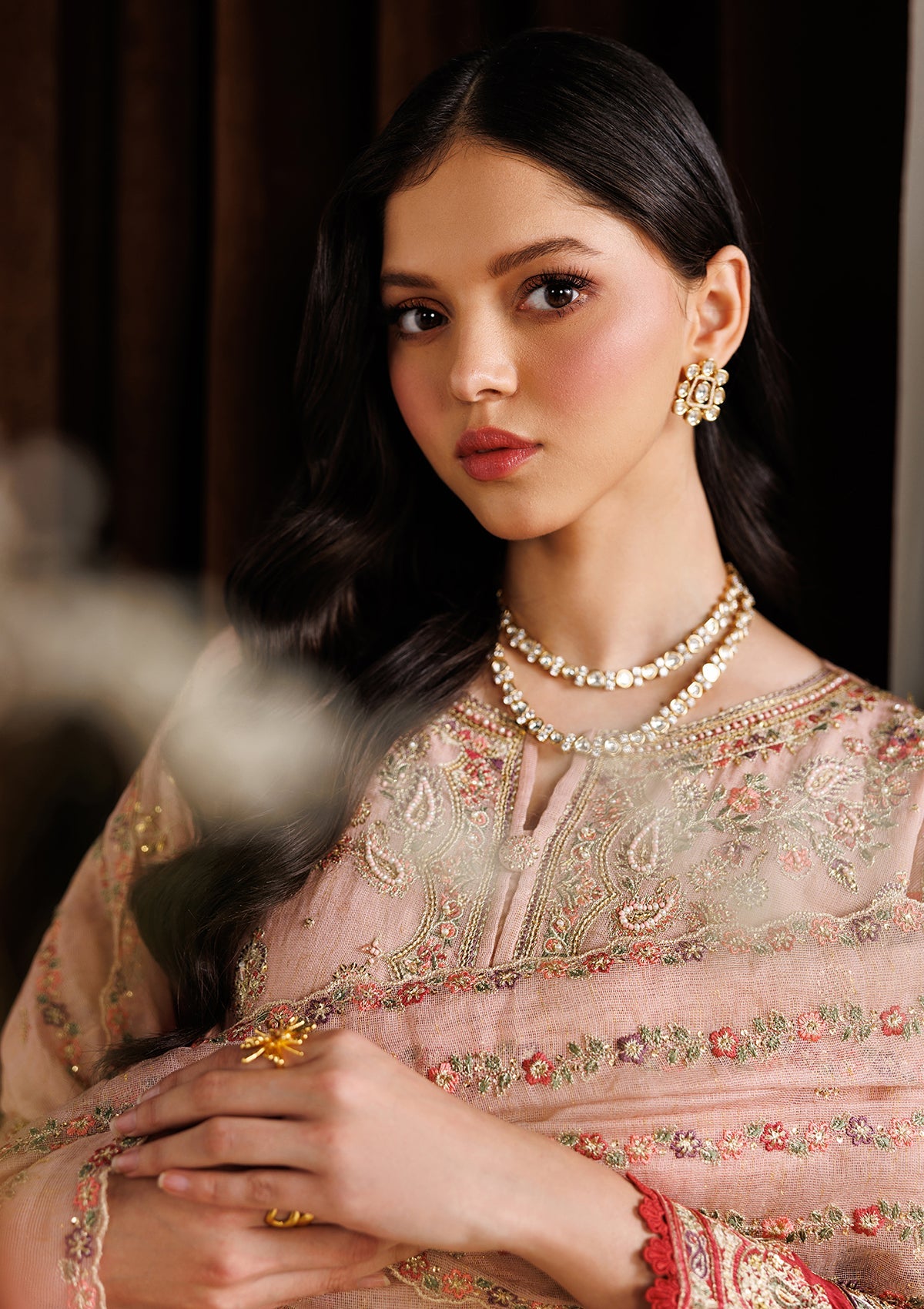 EMBROIDERED KHADDINET BT006754-LPK