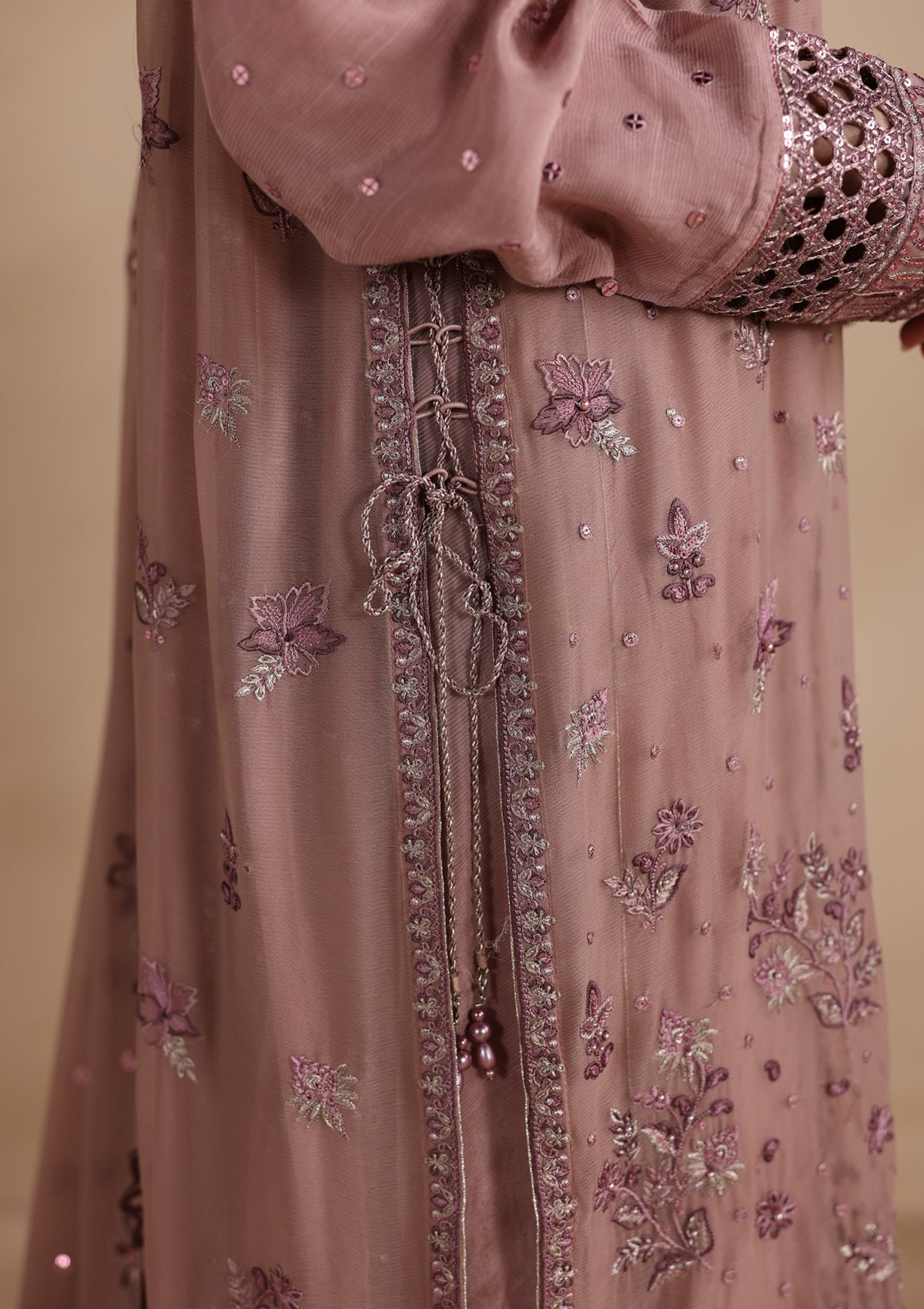 Embroidered Chiffon BT6676-PLM