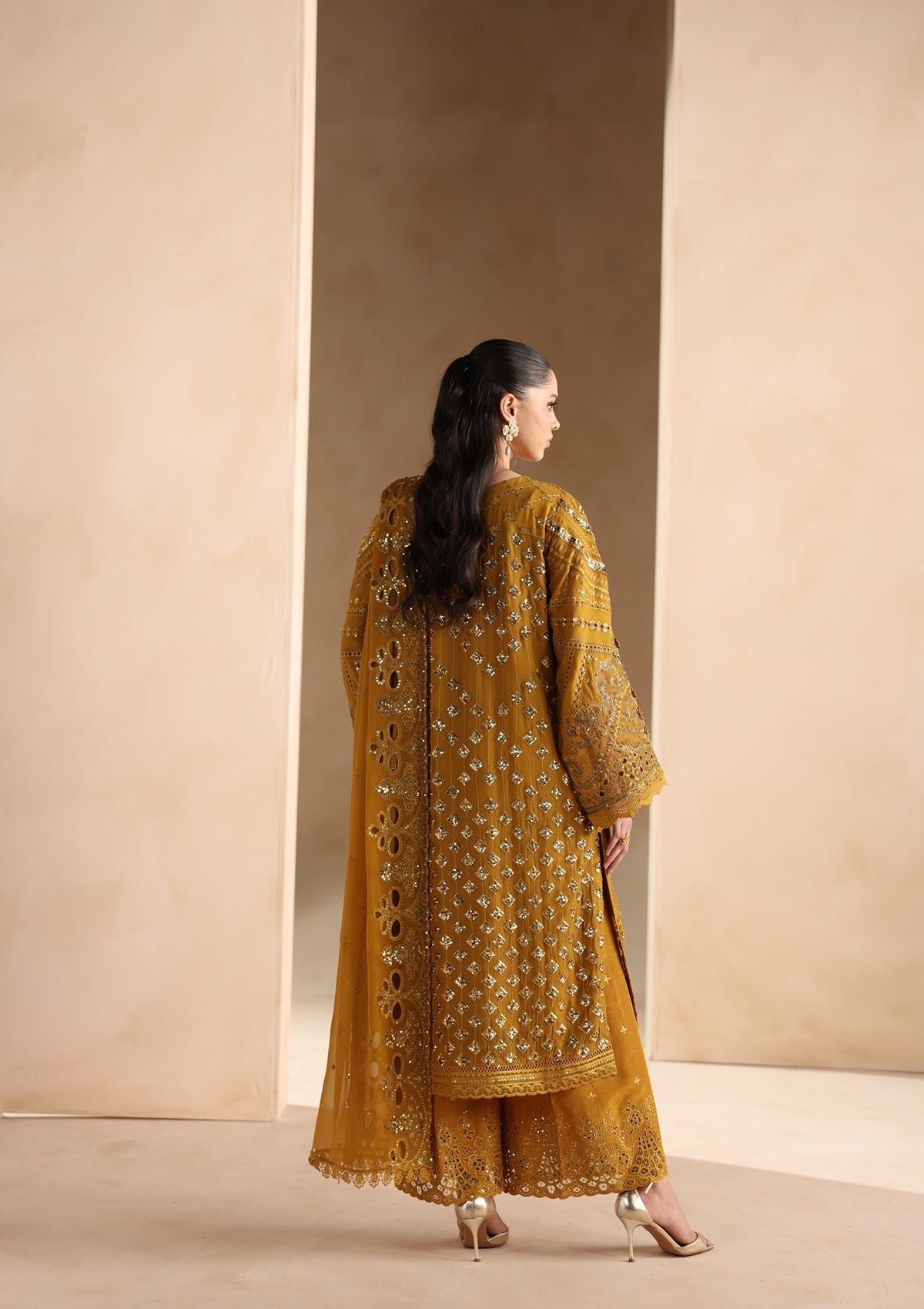 Embroidered Chiffon BT006679-MRD