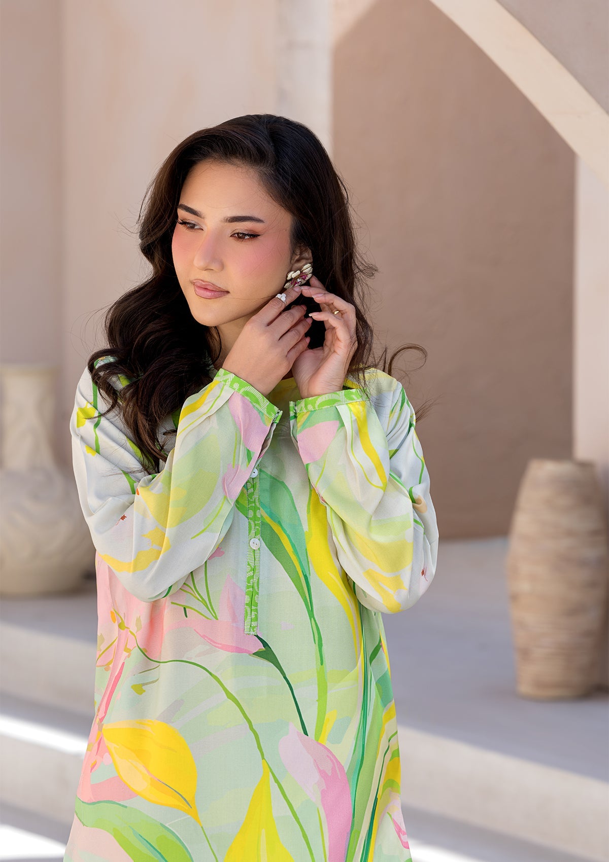 PRINTED VISCOSE LAWN BT006685-LGR