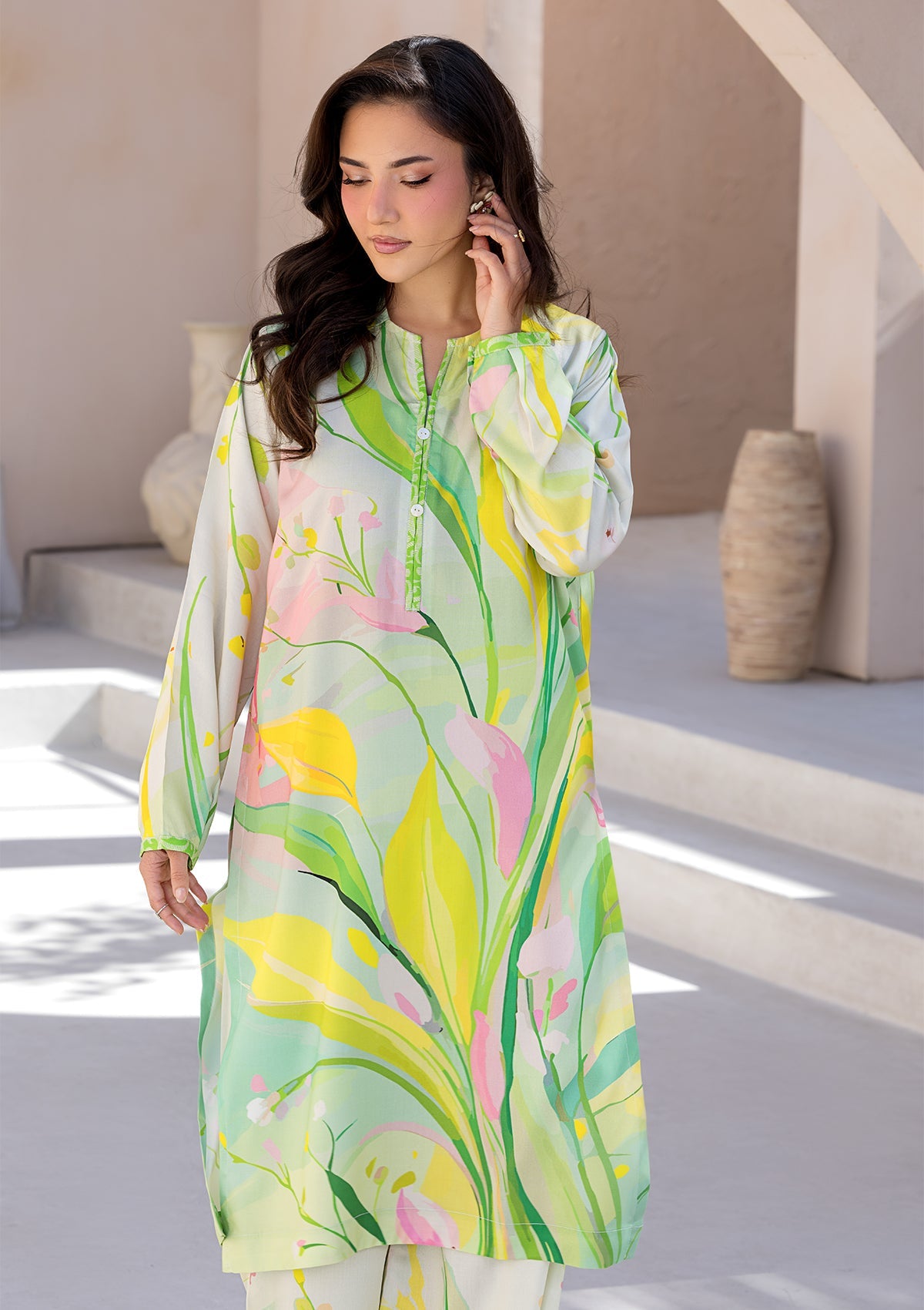 PRINTED VISCOSE LAWN BT006685-LGR