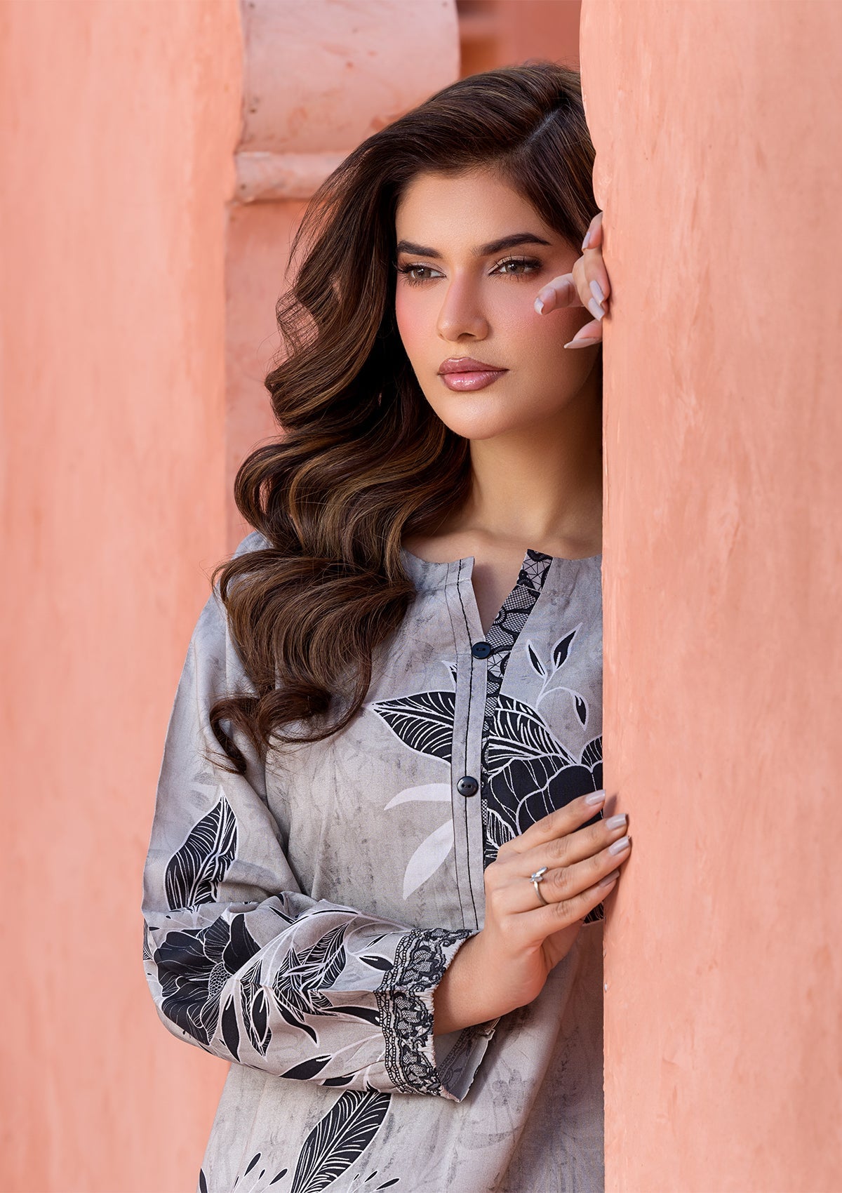 PRINTED VISCOSE LAWN BT006685-GRB