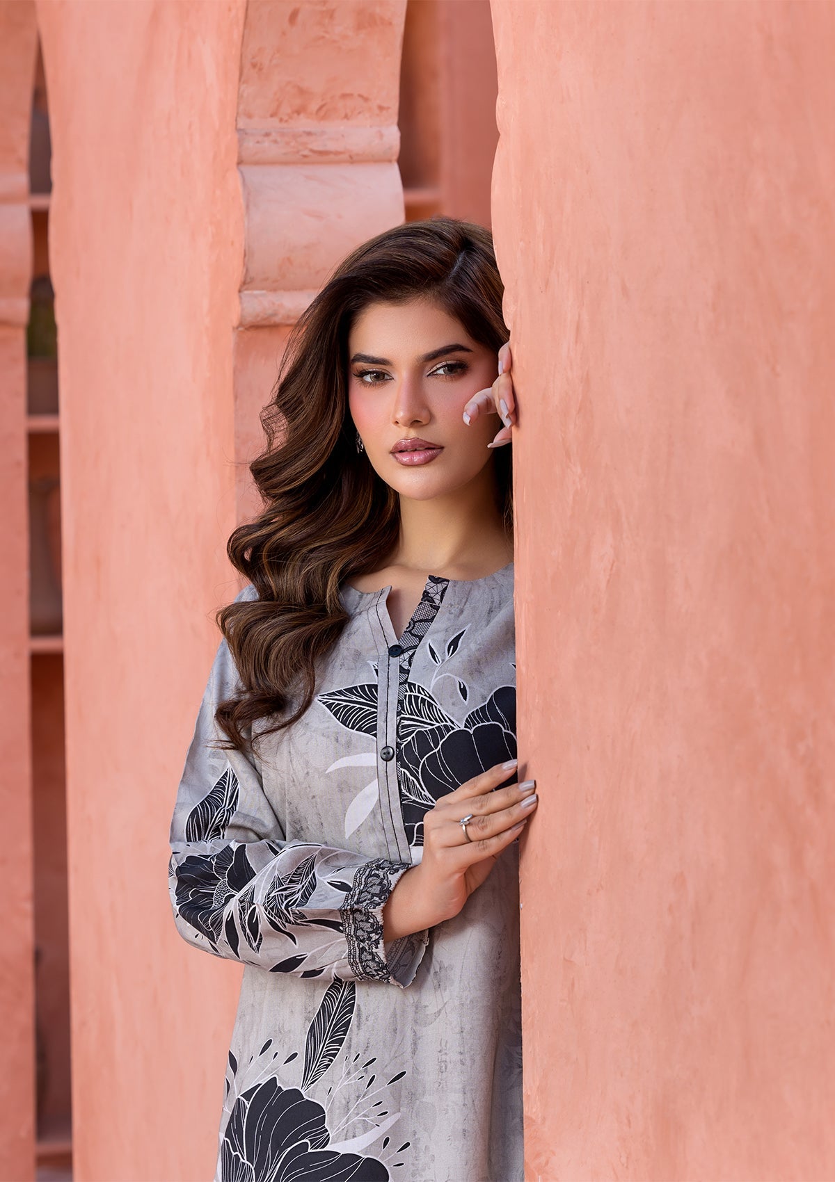 PRINTED VISCOSE LAWN BT006685-GRB
