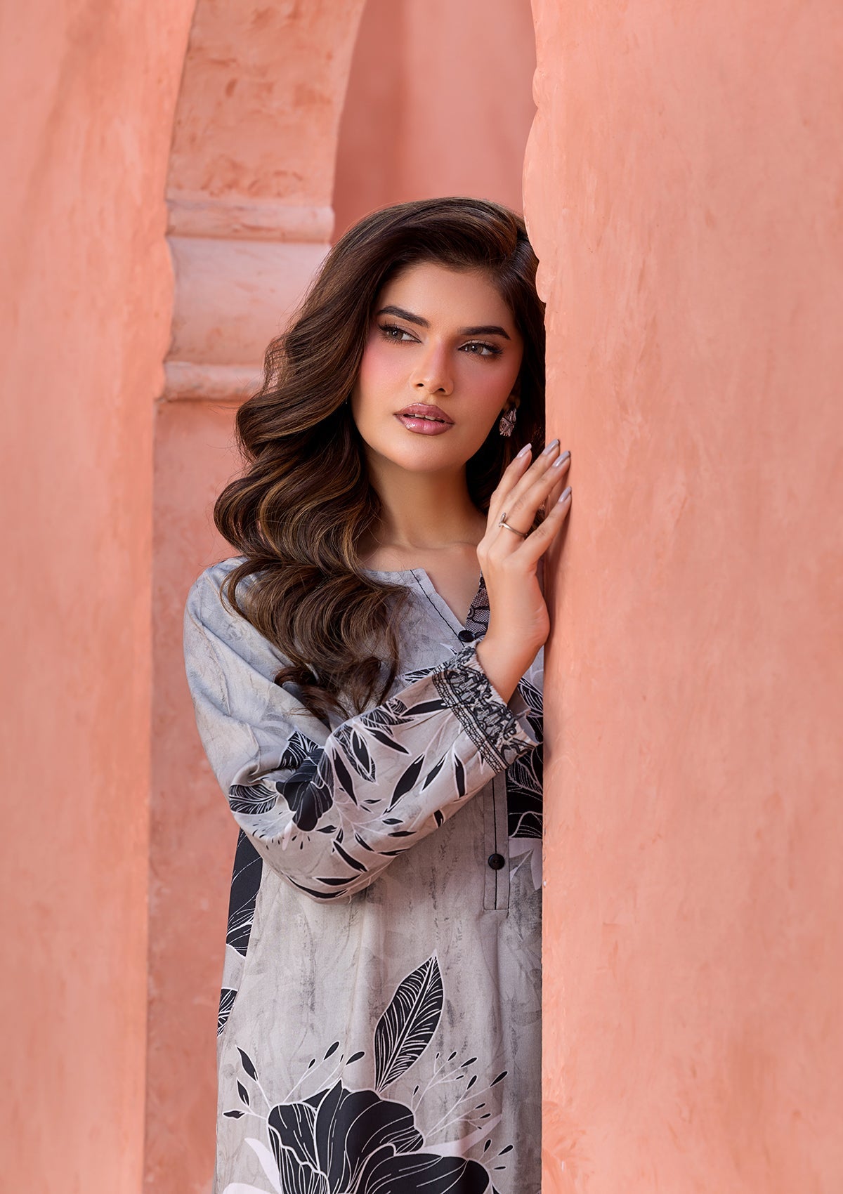 PRINTED VISCOSE LAWN BT006685-GRB