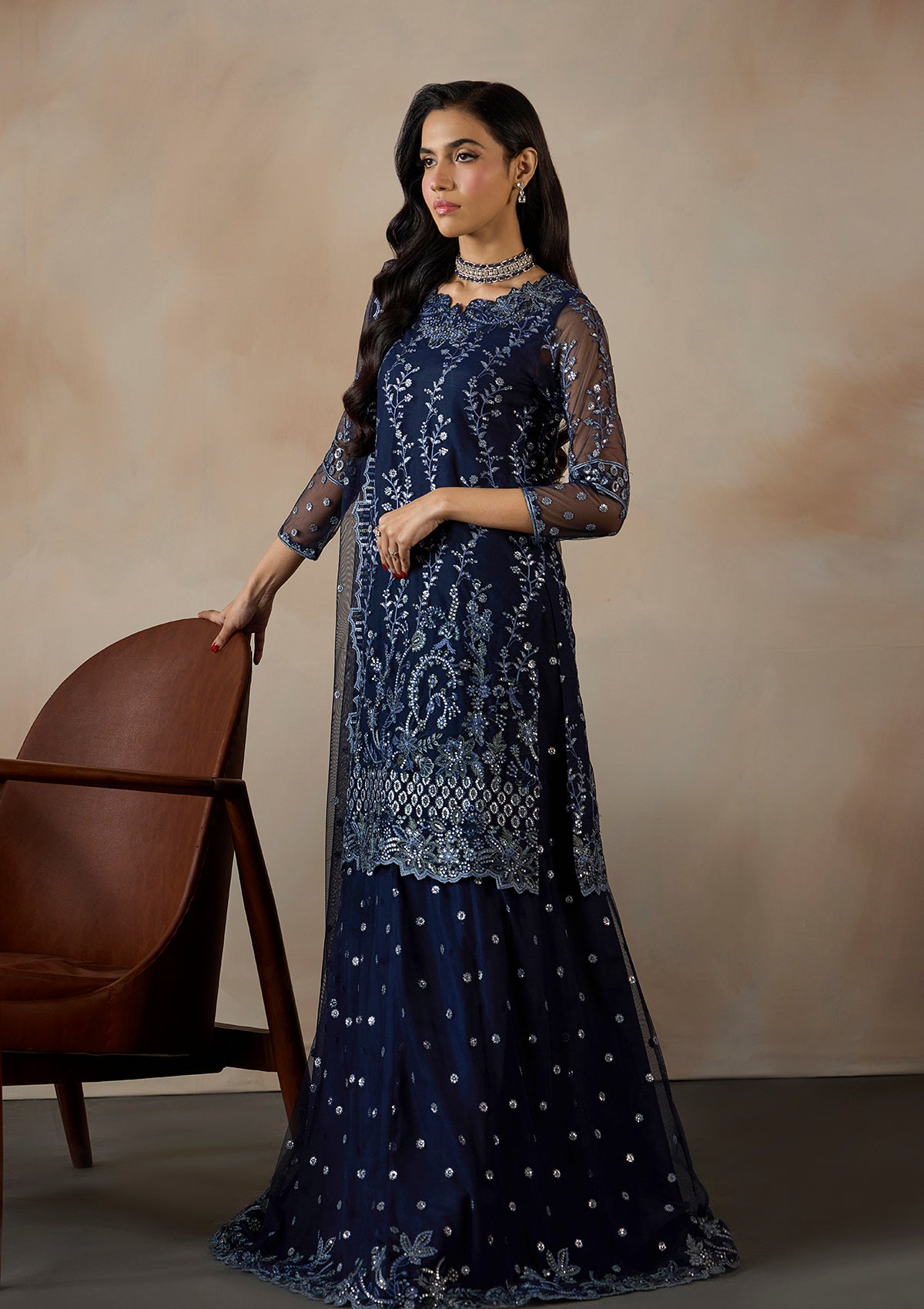 Embroidered Net BT6661-NBL-BT6688-NBL