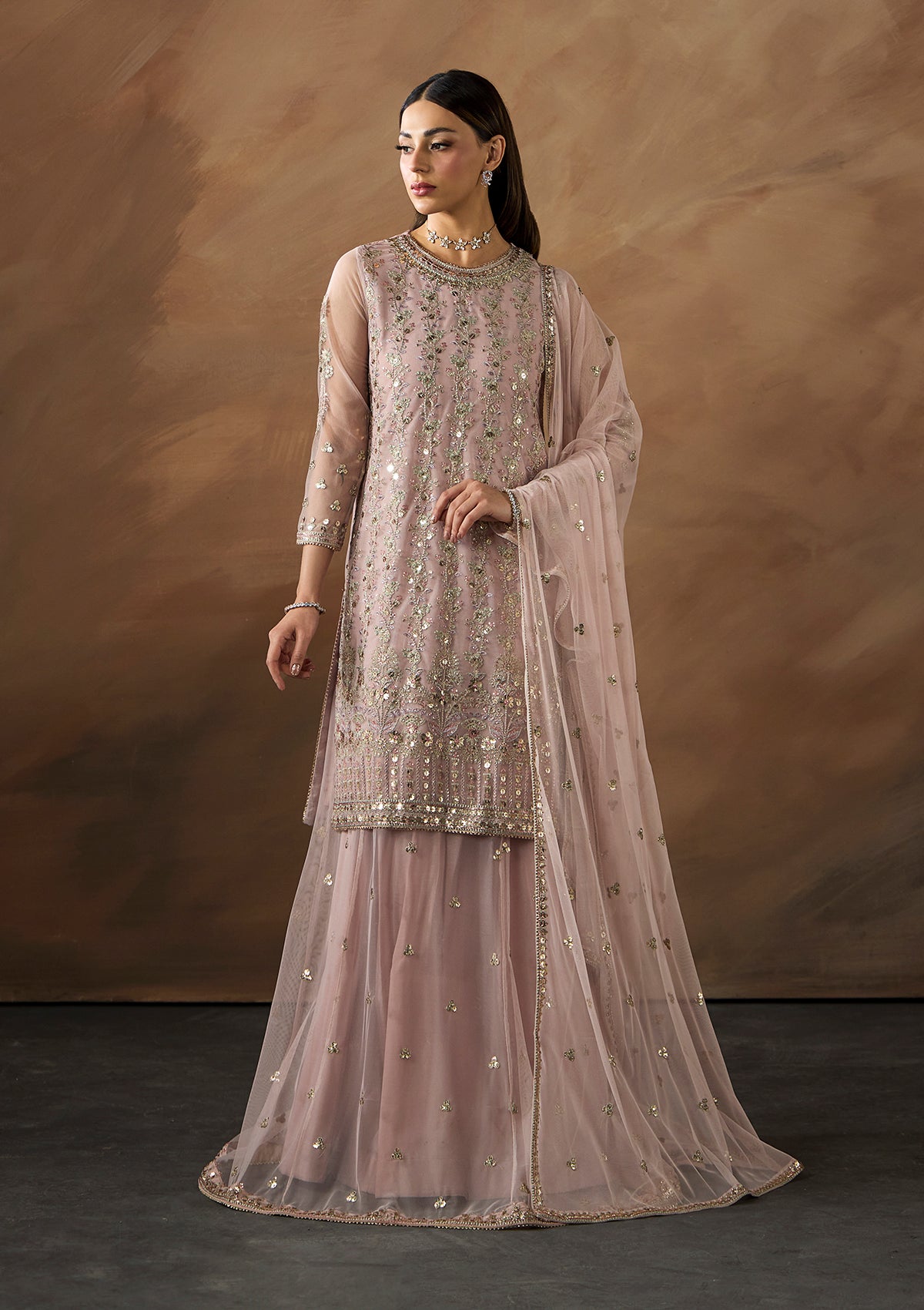 Embroidered Net BT6660-LPK-BT6688-LPK