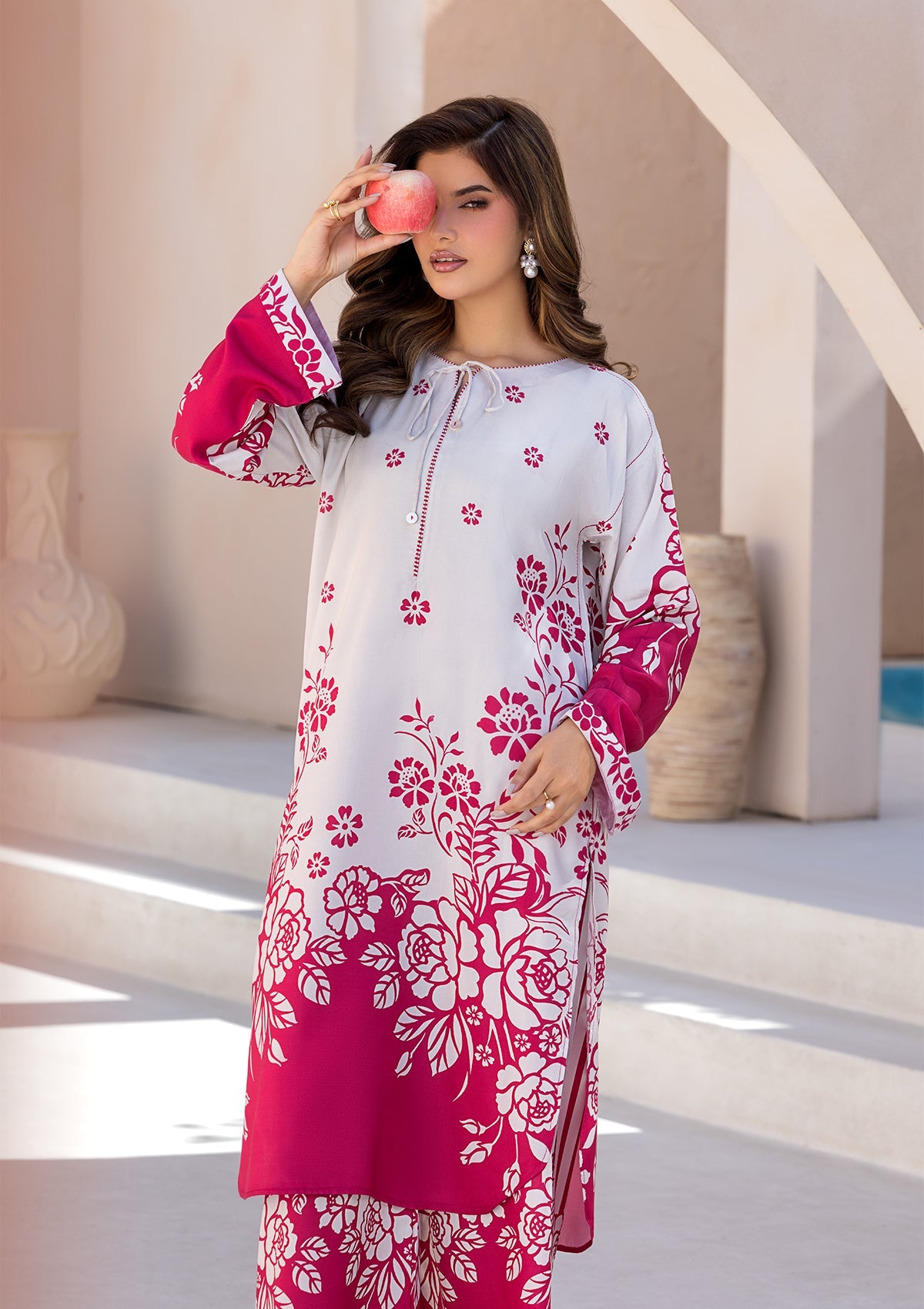 PRINTED VISCOSE LAWN BT006685-PSK