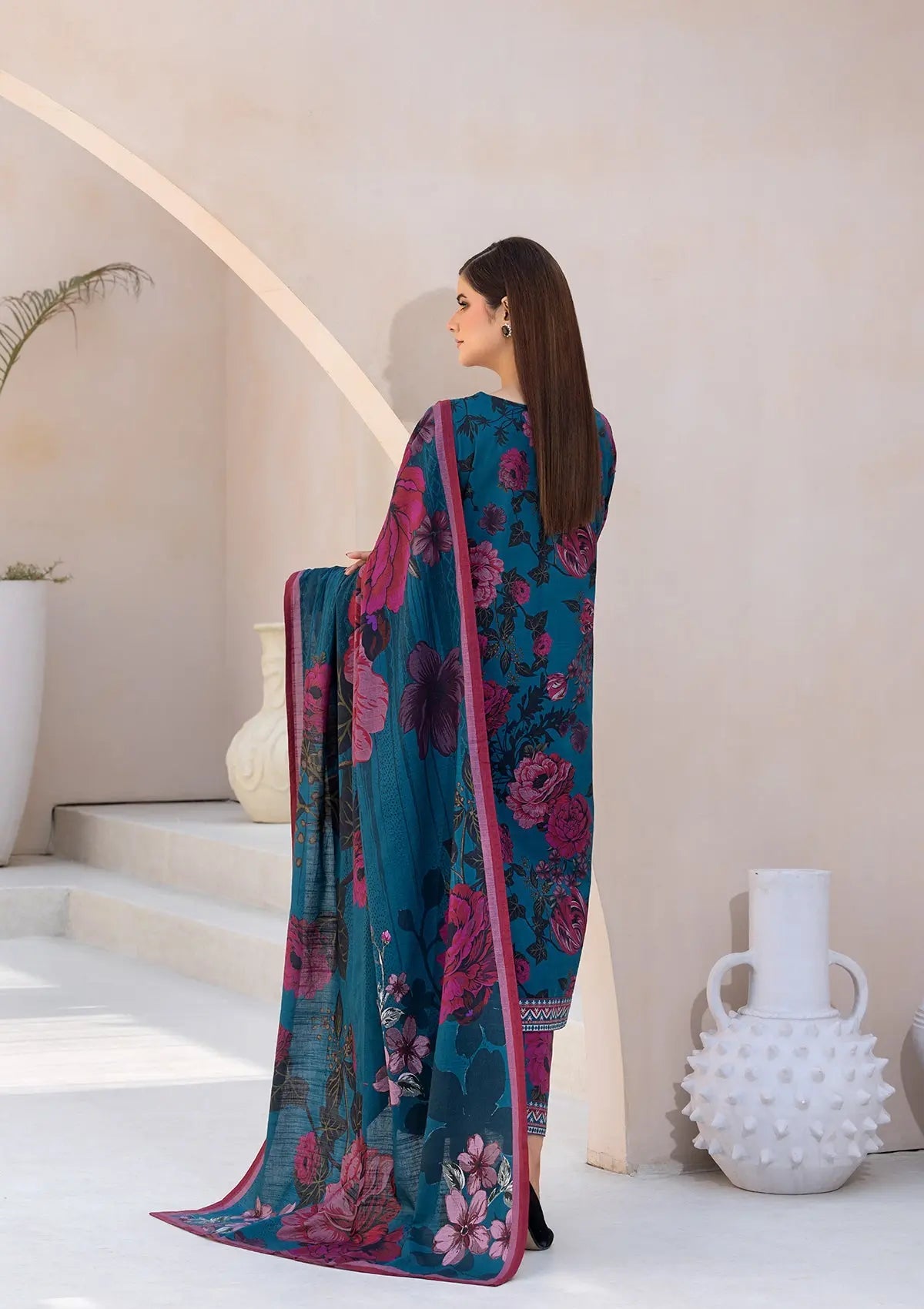 Printed Khaddar BT6553-D-BLU Bin Tayyab