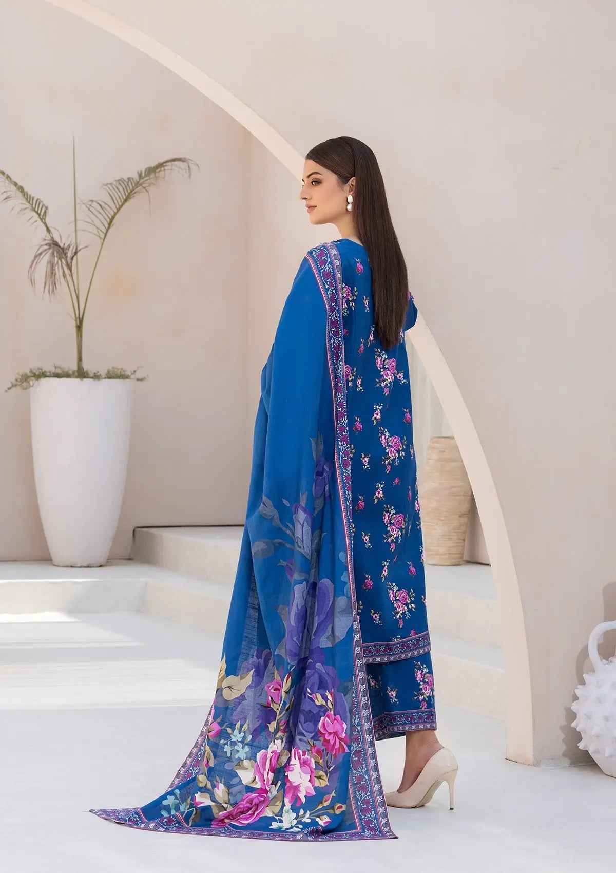 Printed Khaddar BT6553-BLU Bin Tayyab
