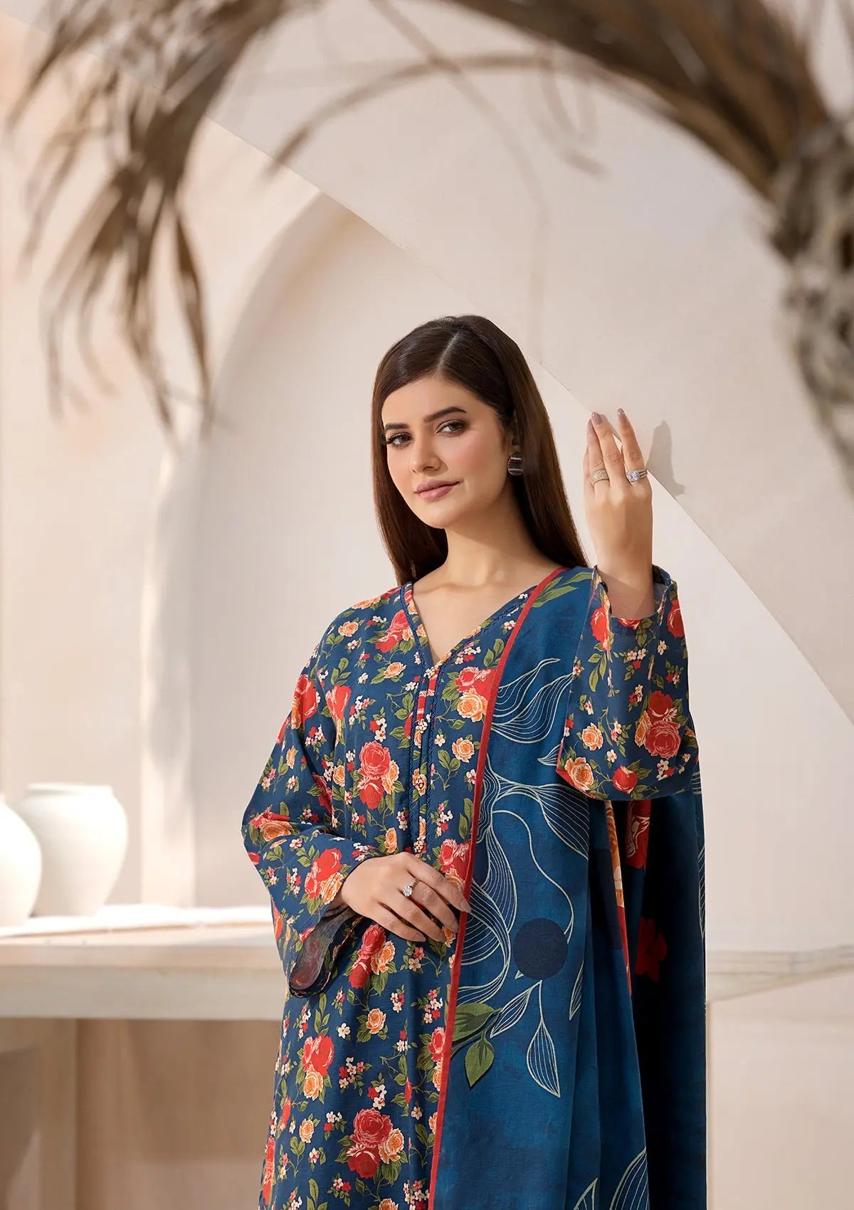 PRINTED KHADDAR BT6526-REBL-47 Bin Tayyab