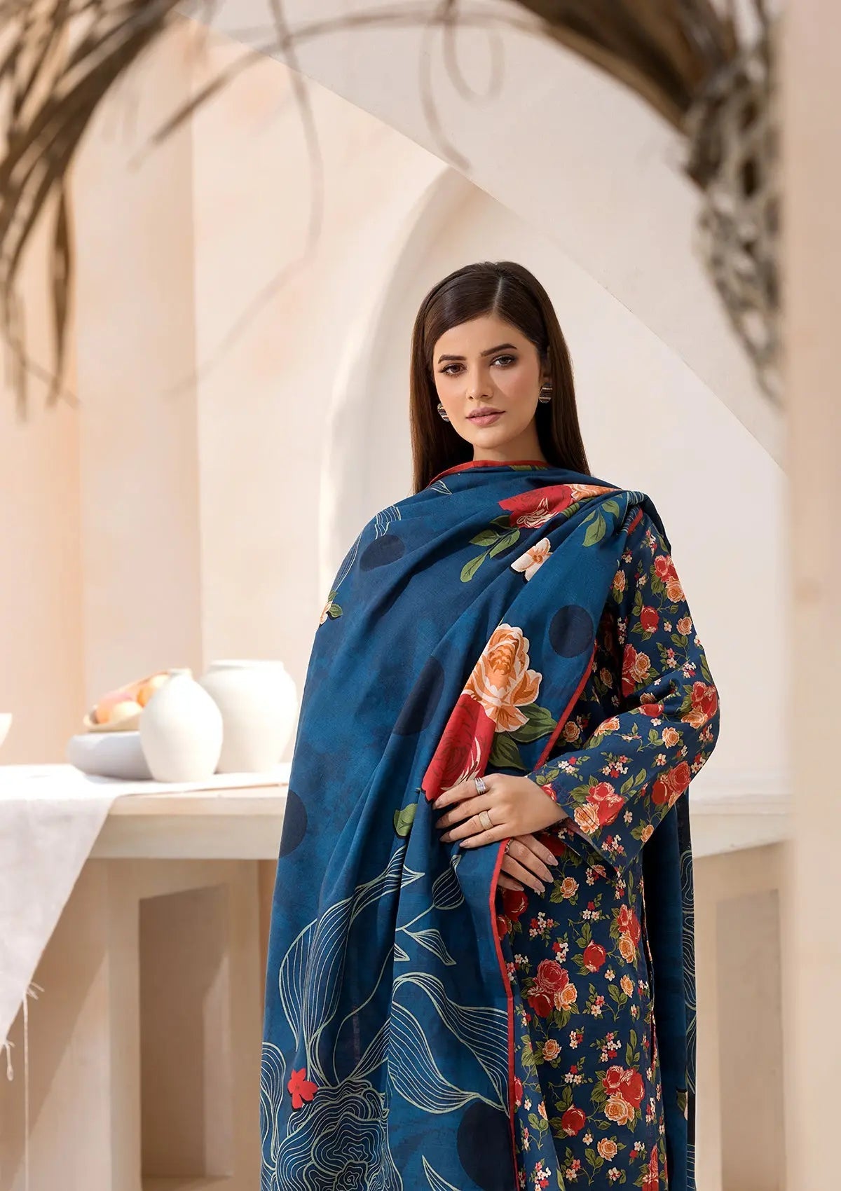 PRINTED KHADDAR BT6526-REBL-47 Bin Tayyab