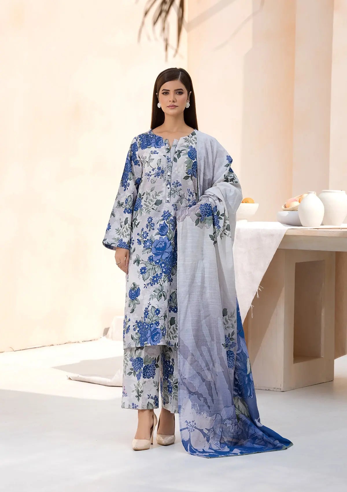 Printed Khaddar BT6526-SKBL Bin Tayyab