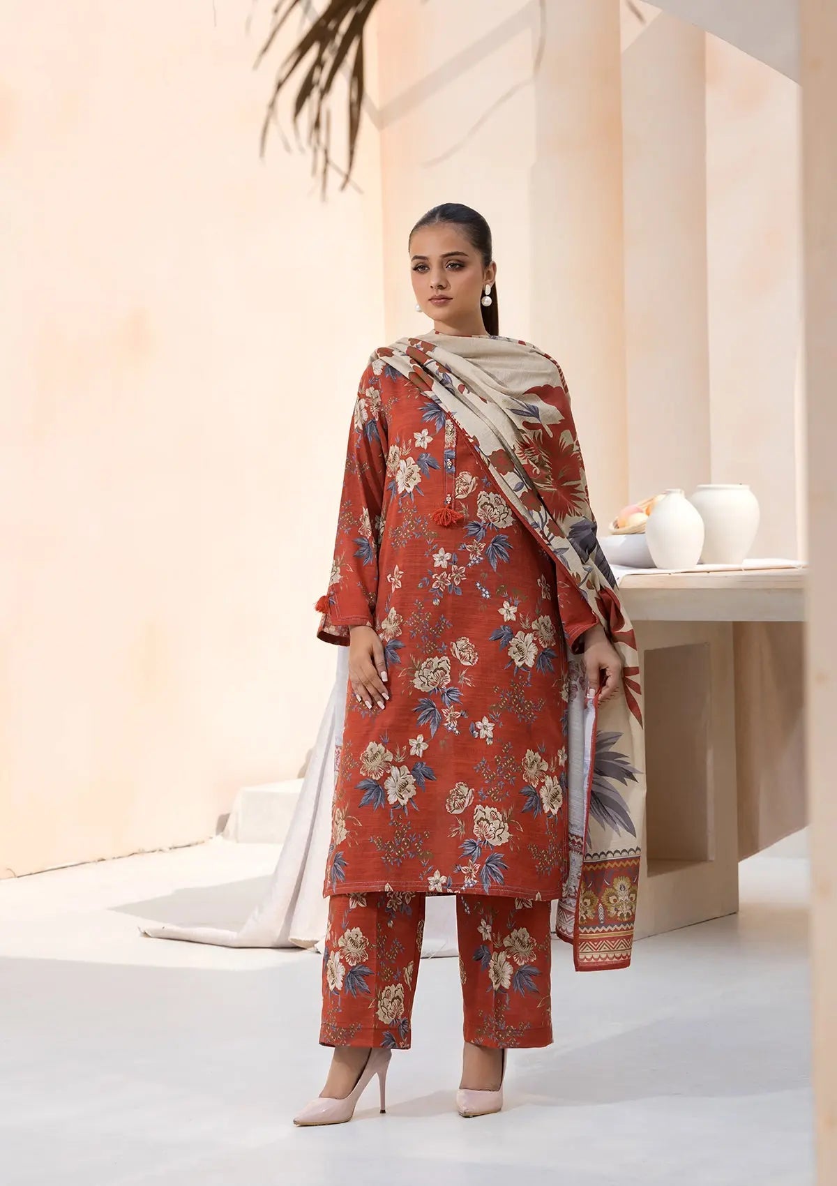 Printed Khaddar BT6544-RST Bin Tayyab