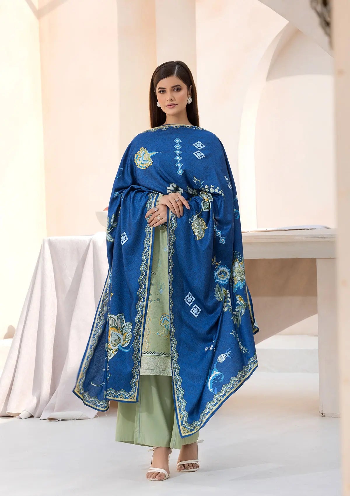 Printed Linen BT6545-PST Bin Tayyab