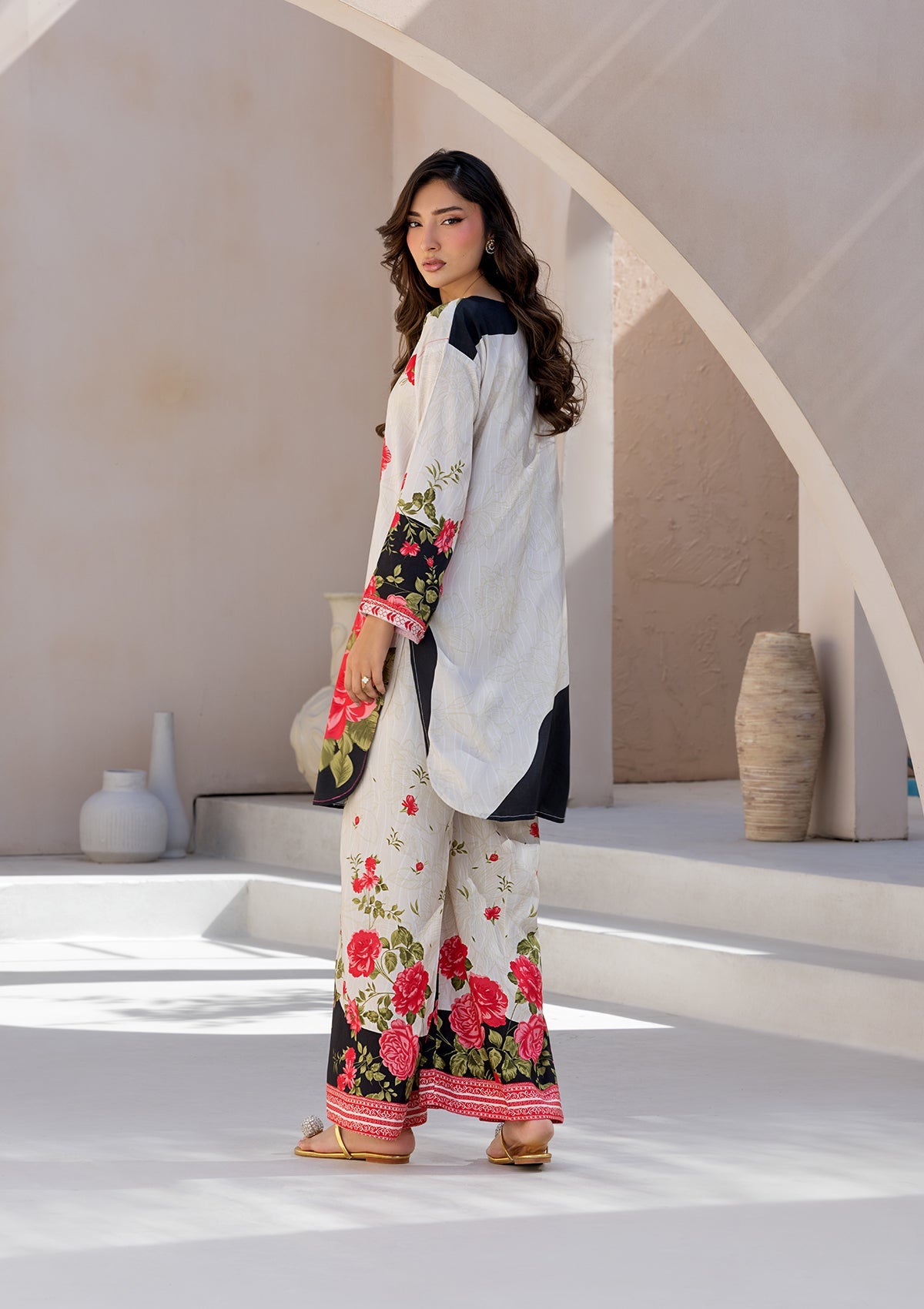 PRINTED VISCOSE LAWN BT6685-CRM