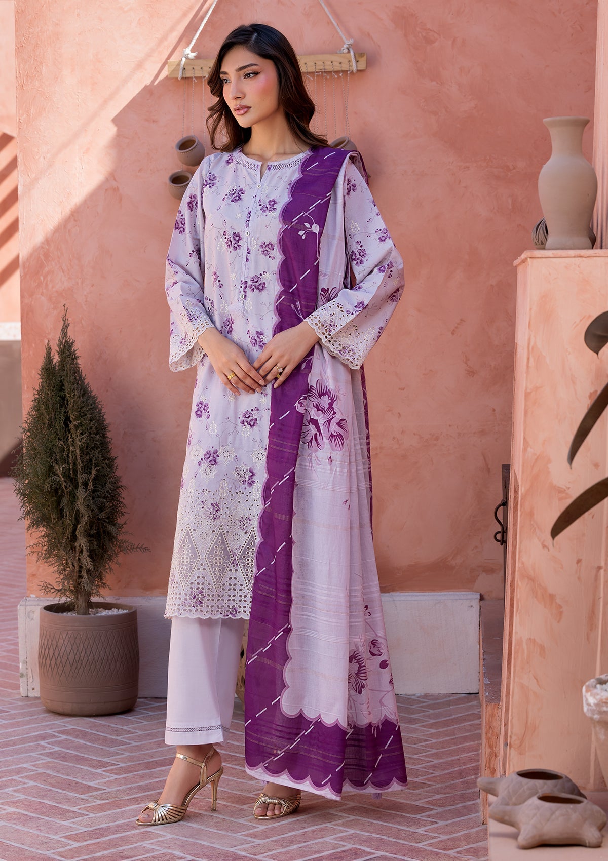 PRINTED CHICKENKARI LAWN BT006697-LPR