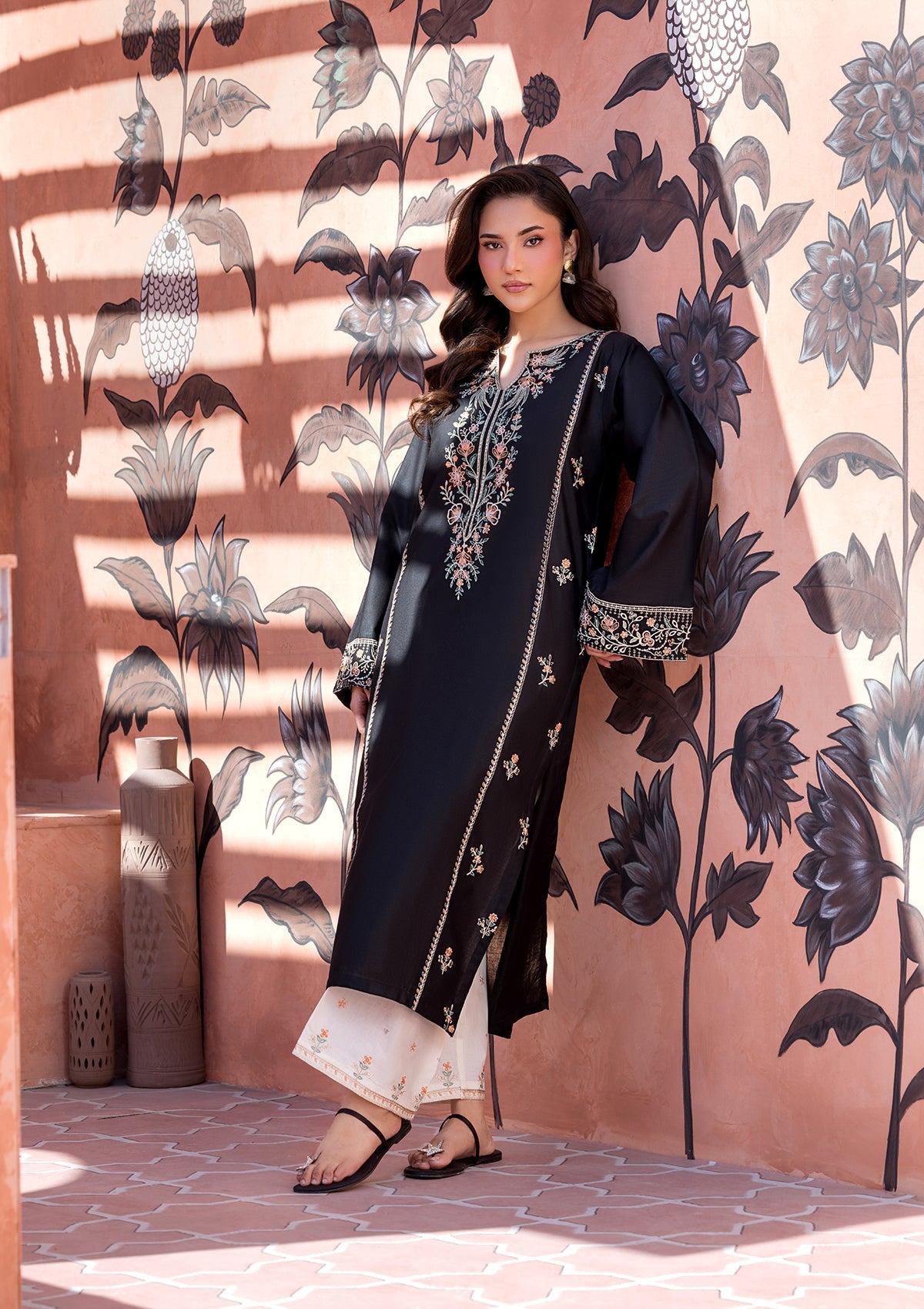 EMBROIDERED COTTON BT006686-BLK