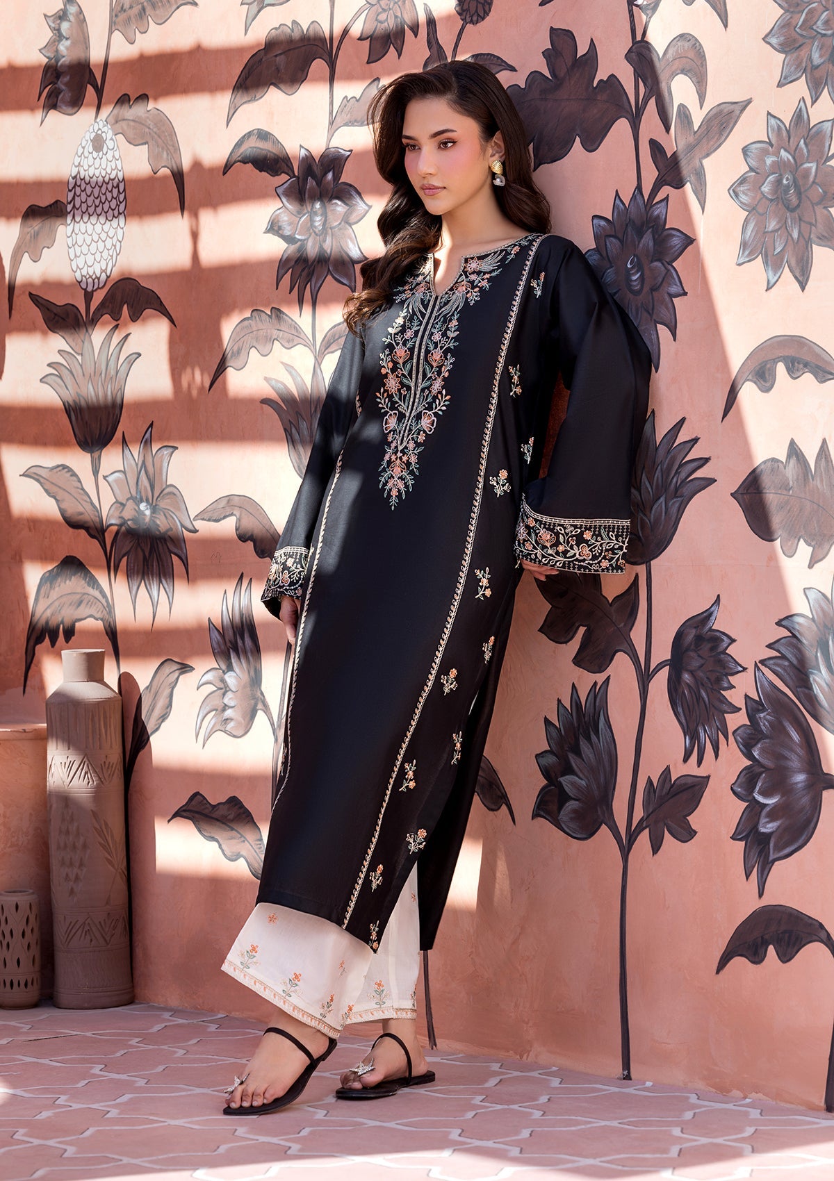 EMBROIDERED COTTON BT006686-BLK