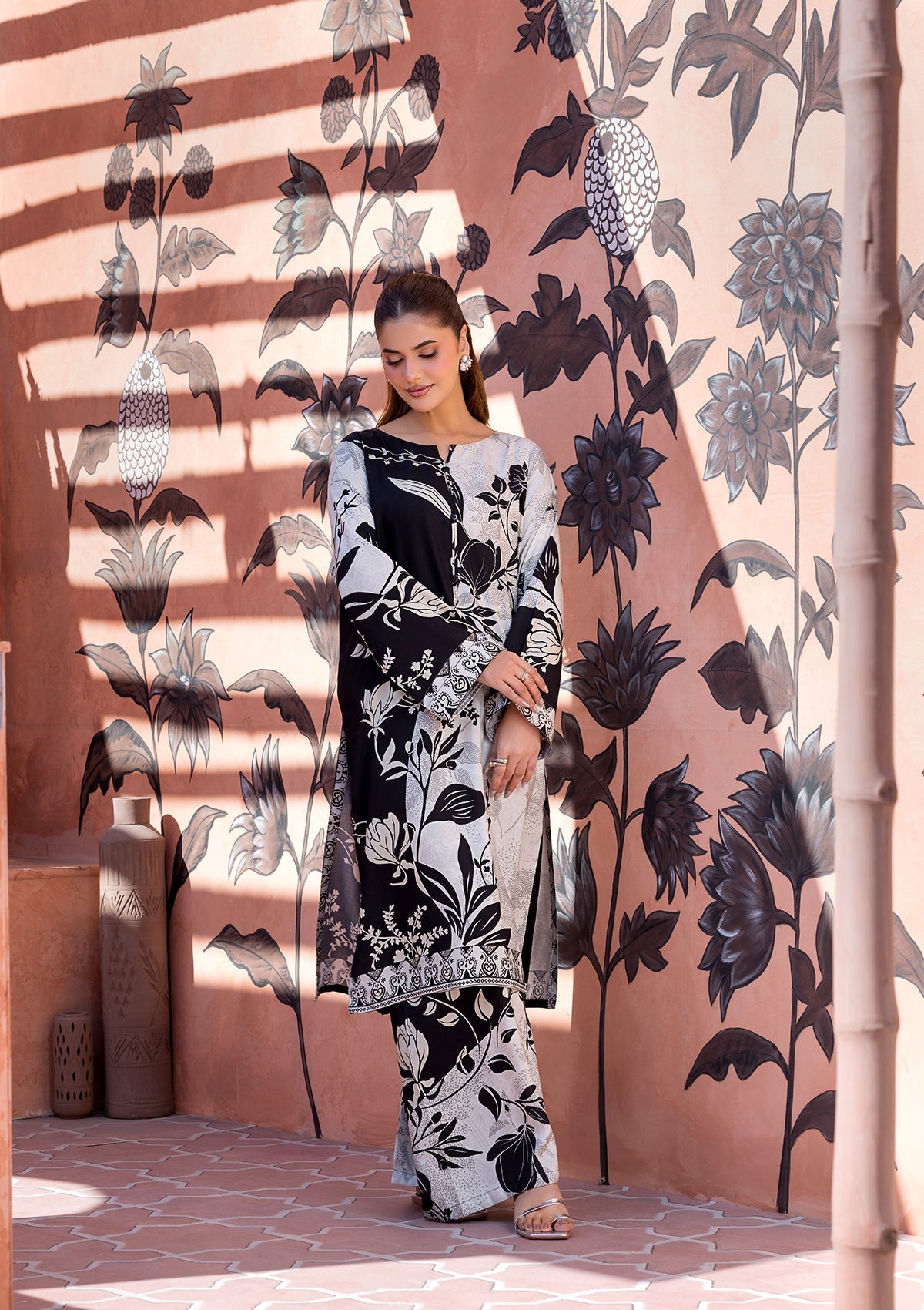 PRINTED VISCOSE LAWN BT006685-BWI
