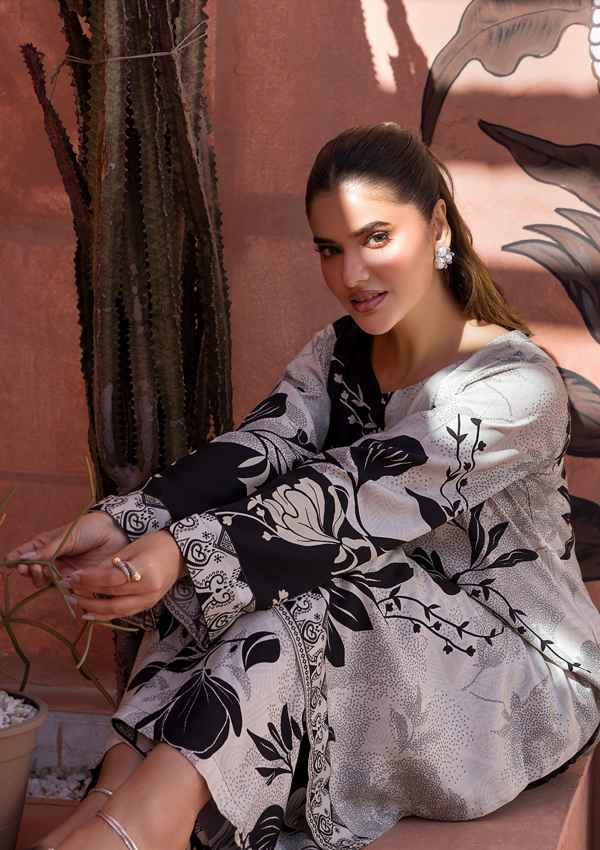 PRINTED VISCOSE LAWN BT006685-BWI