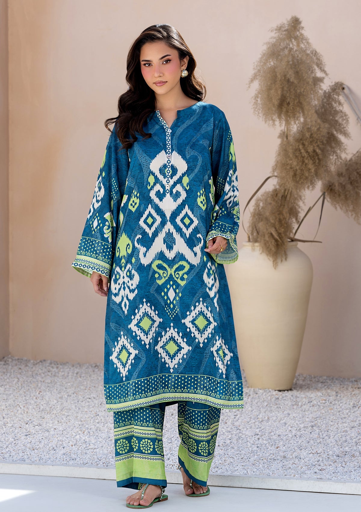 PRINTED VISCOSE LAWN BT006685-BLU