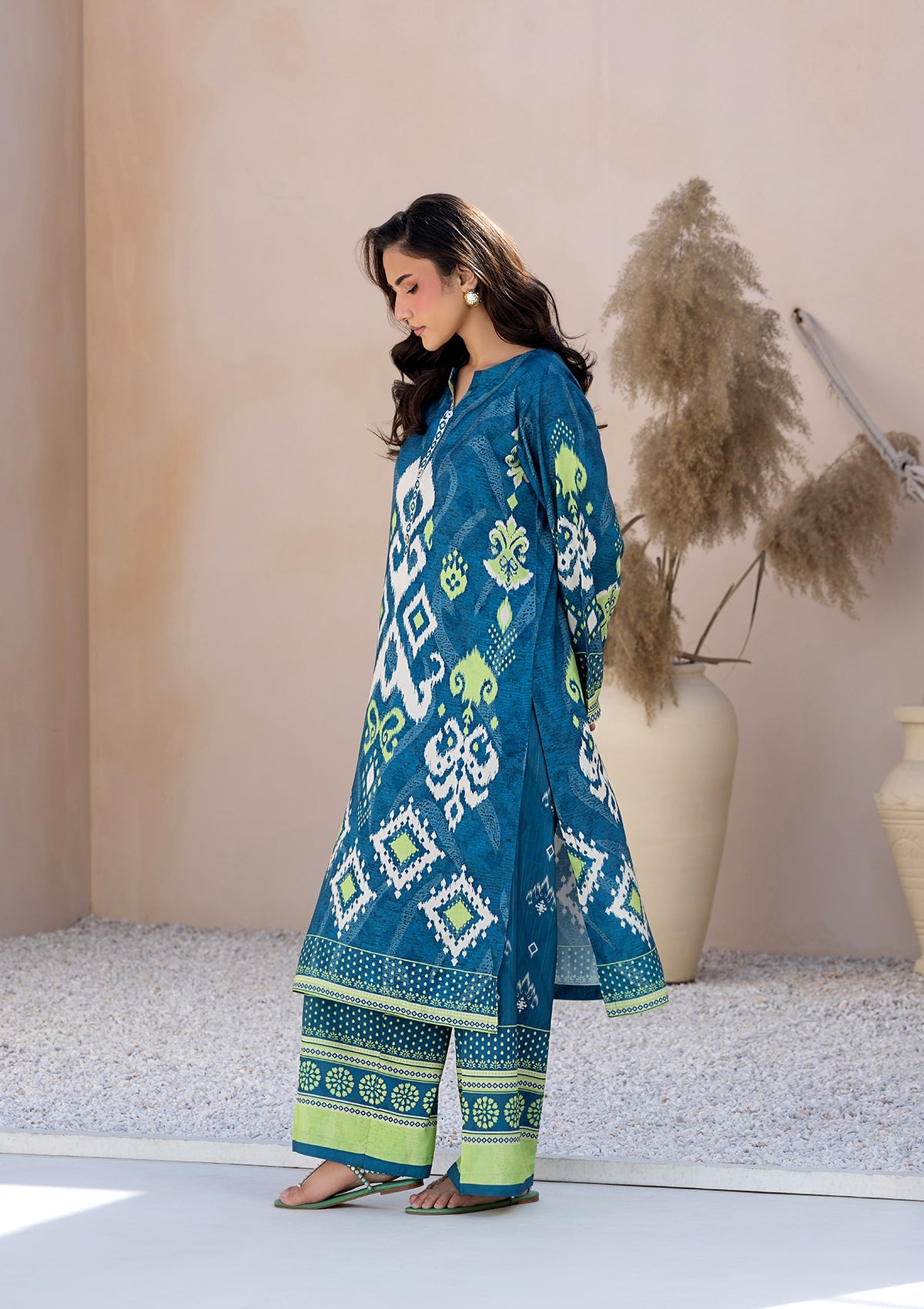 PRINTED VISCOSE LAWN BT006685-BLU