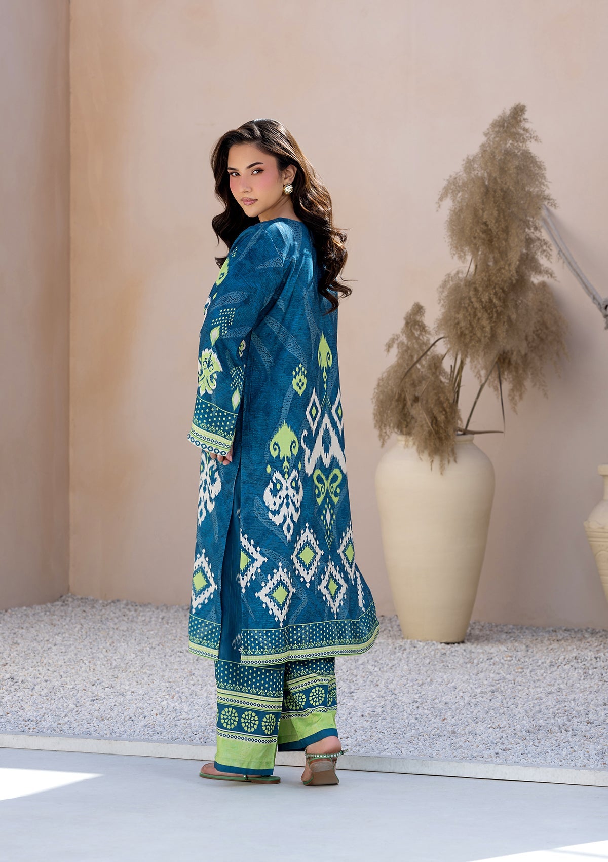 PRINTED VISCOSE LAWN BT006685-BLU