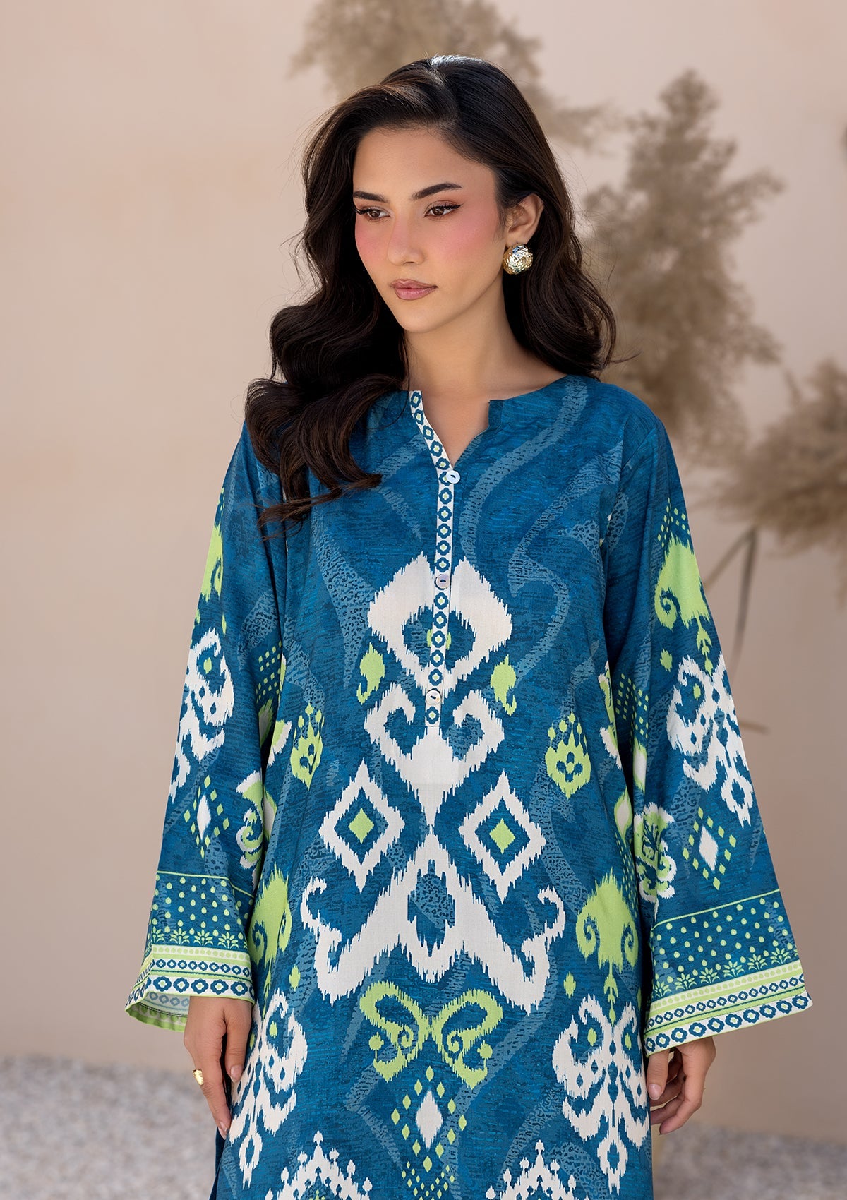 PRINTED VISCOSE LAWN BT006685-BLU