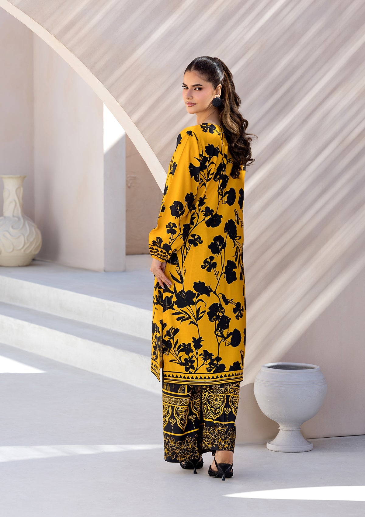 PRINTED VISCOSE LAWN BT006685-YLW