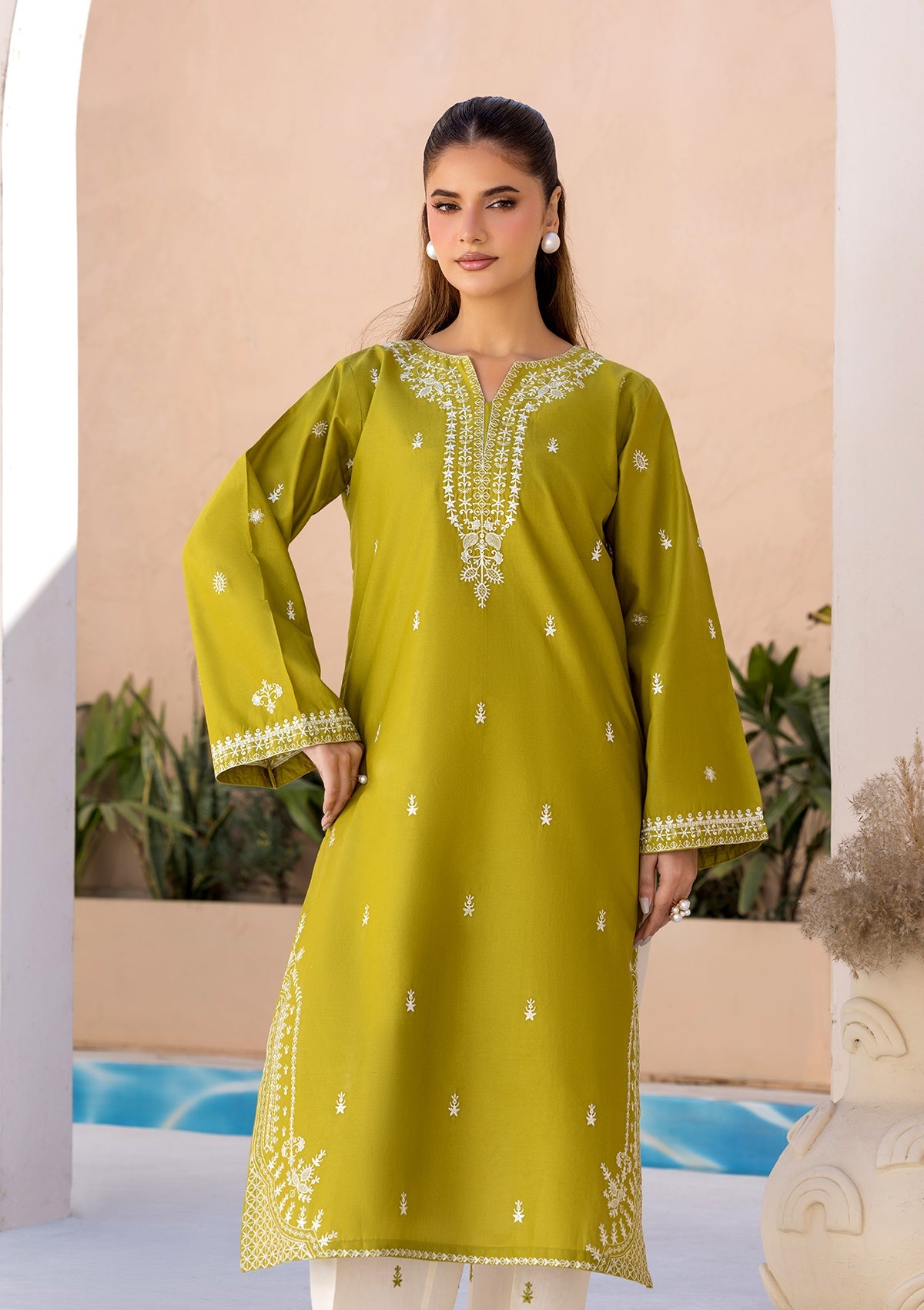 EMBROIDERED COTTON BT006686-LGR