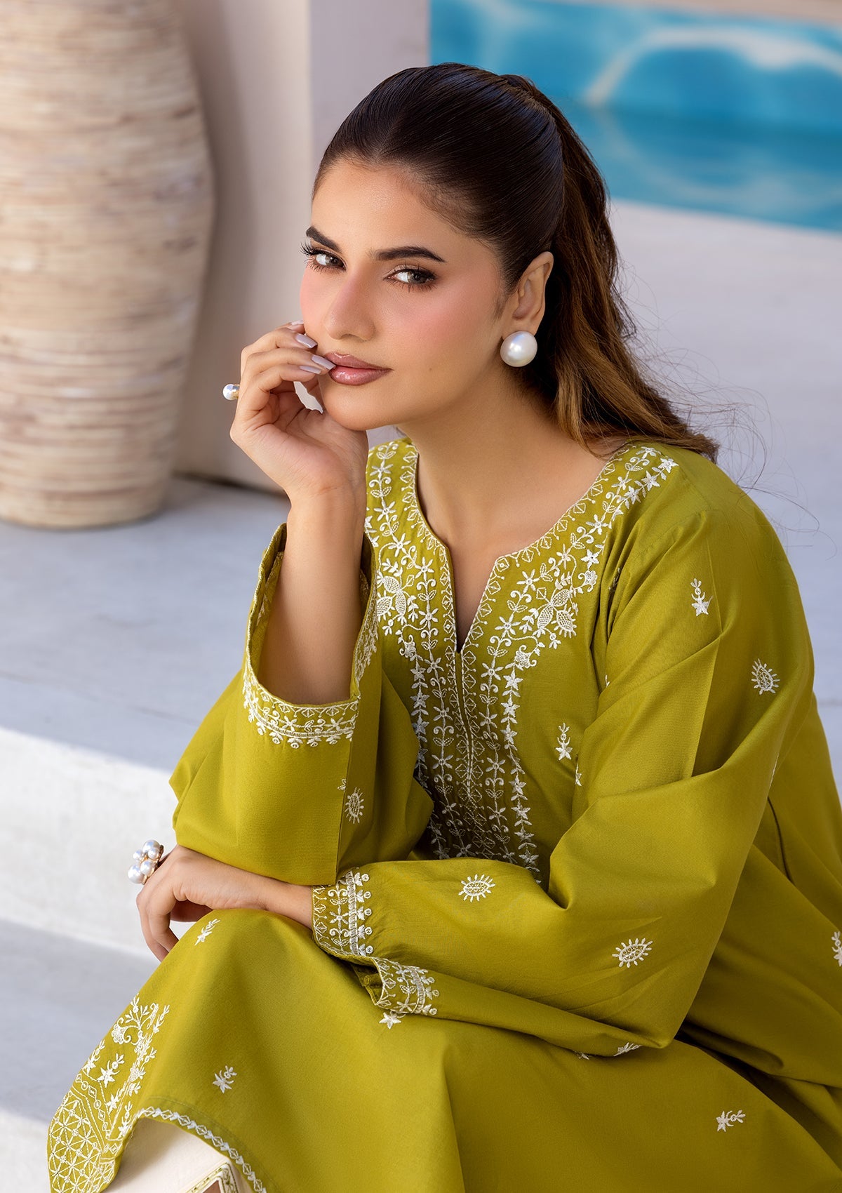 EMBROIDERED COTTON BT006686-LGR