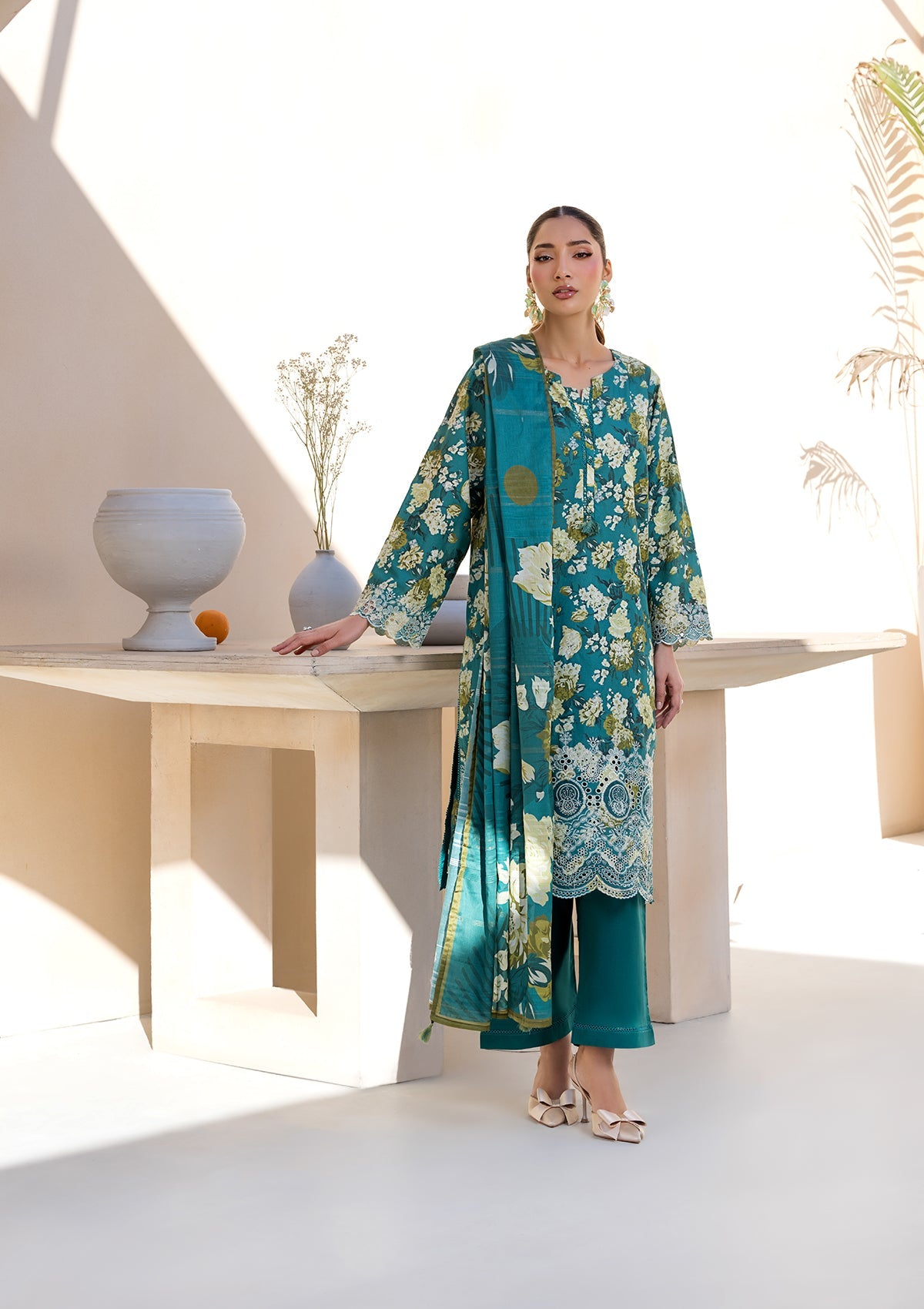 PRINTED CHICKENKARI LAWN BT006697-CGR