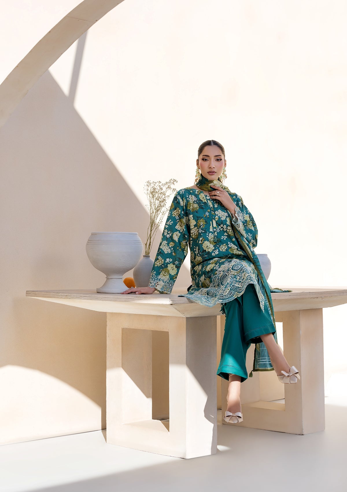 PRINTED CHICKENKARI LAWN BT006697-CGR