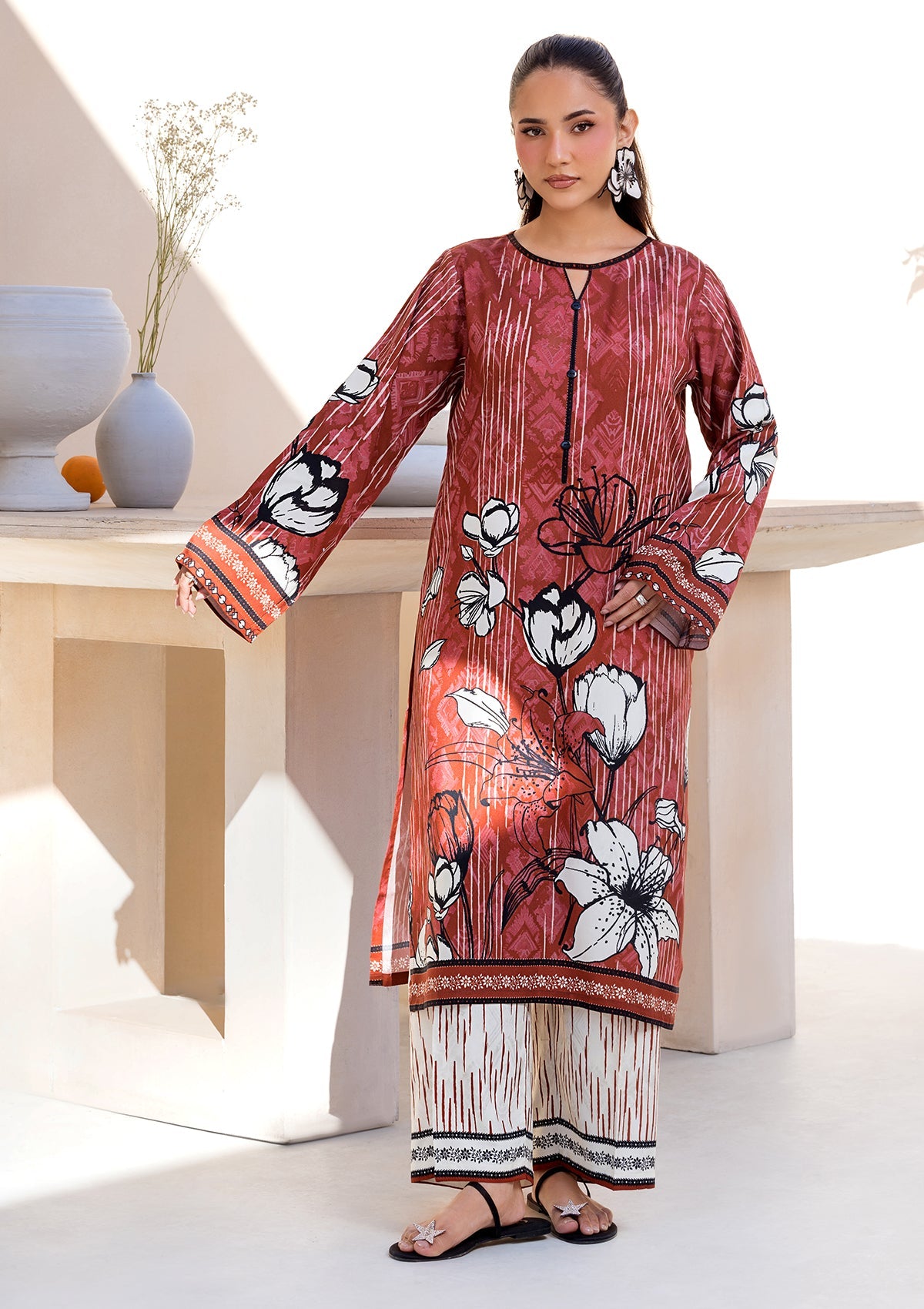 PRINTED VISCOSE LAWN BT006685-RST