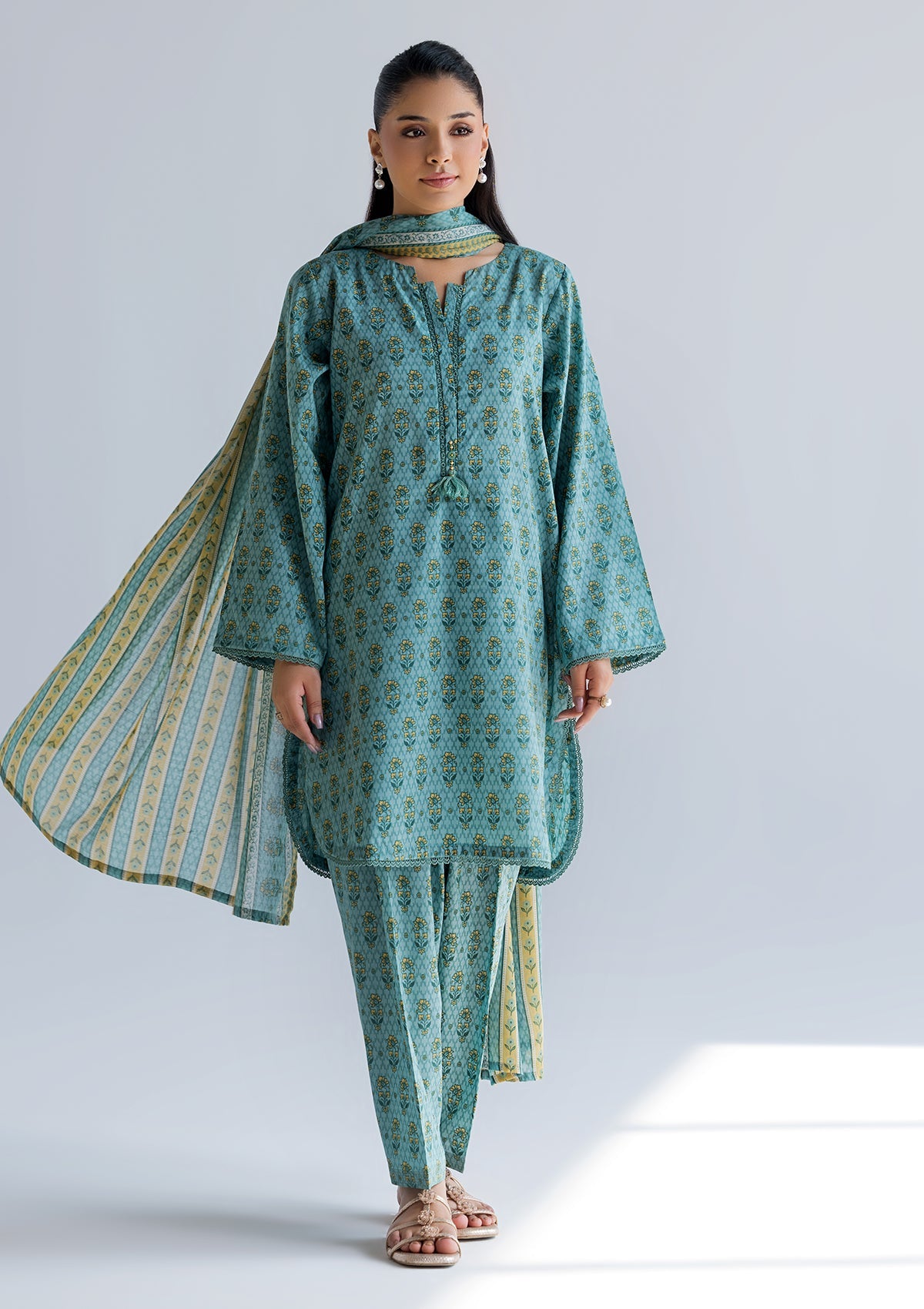 PRINTED LAWN BT006760-LGR