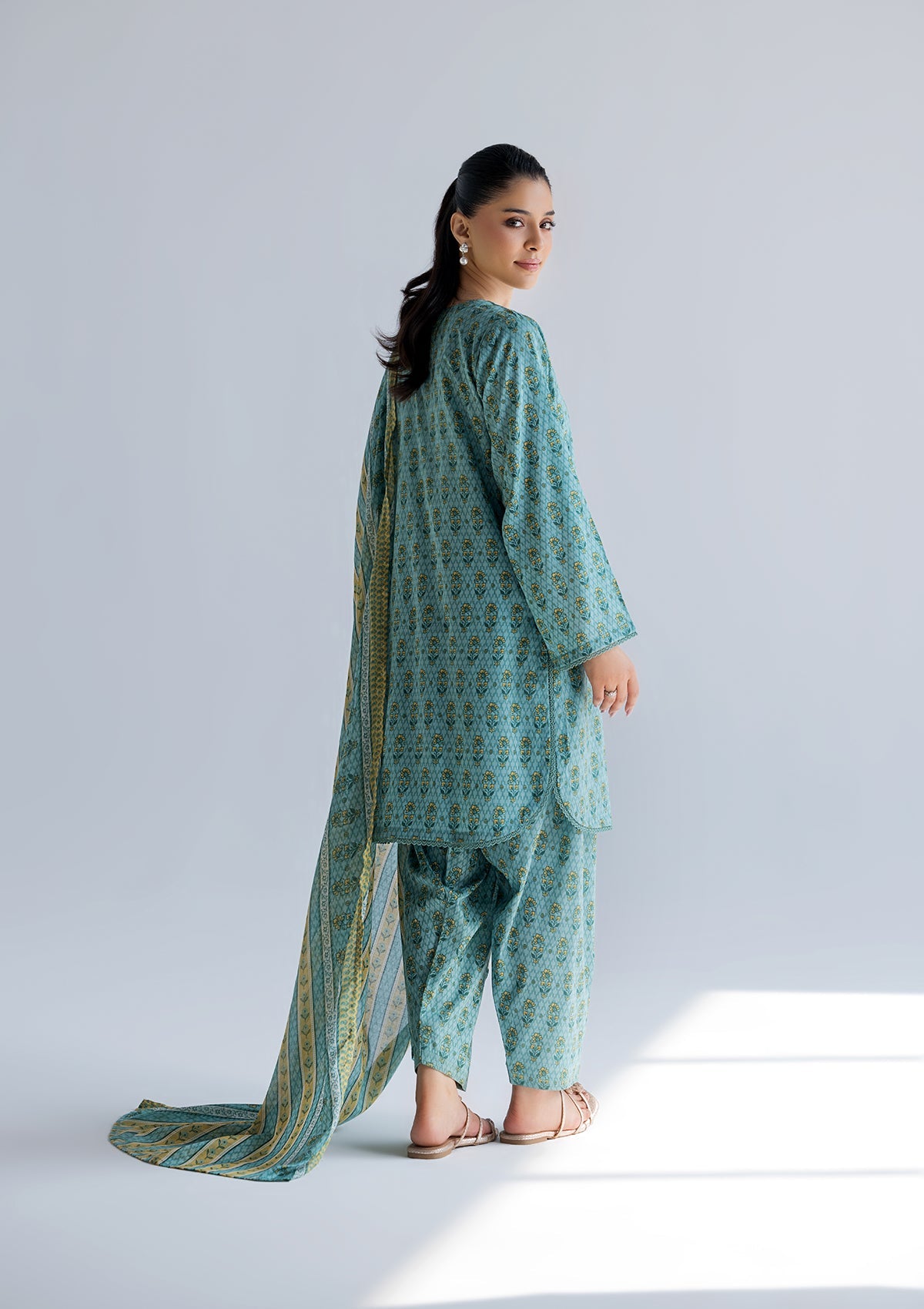 PRINTED LAWN BT006760-LGR