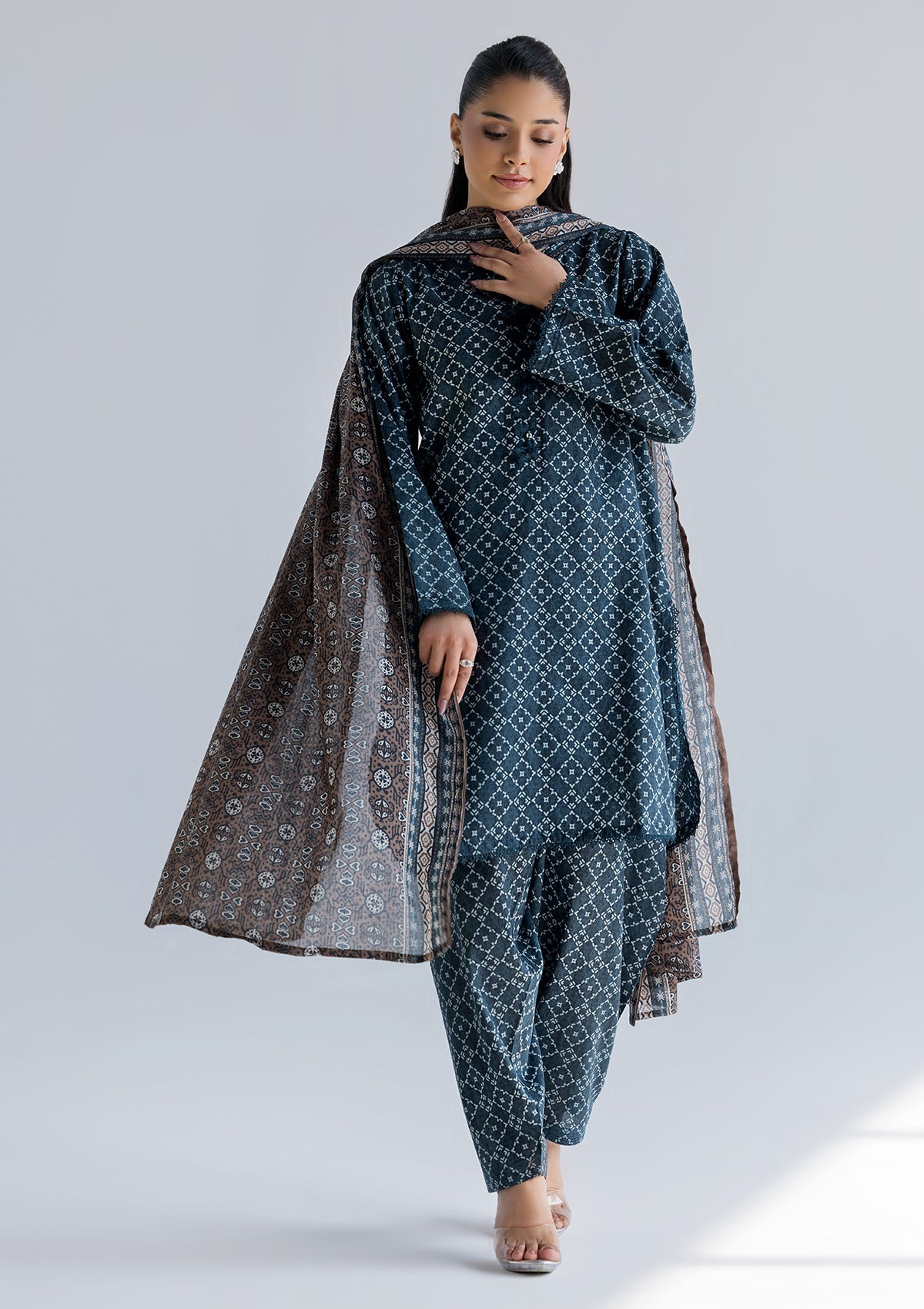 PRINTED LAWN BT006760-GRN