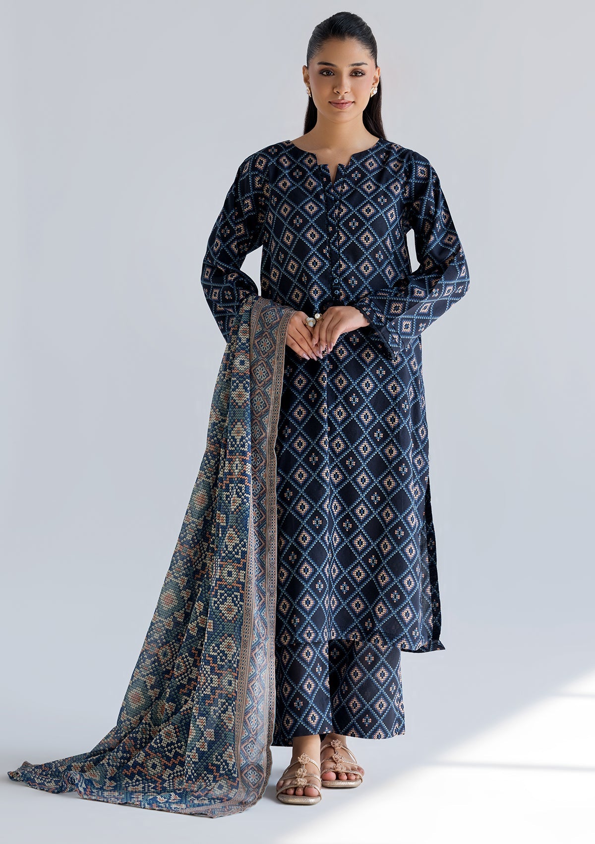 PRINTED LAWN BT006760-DBL