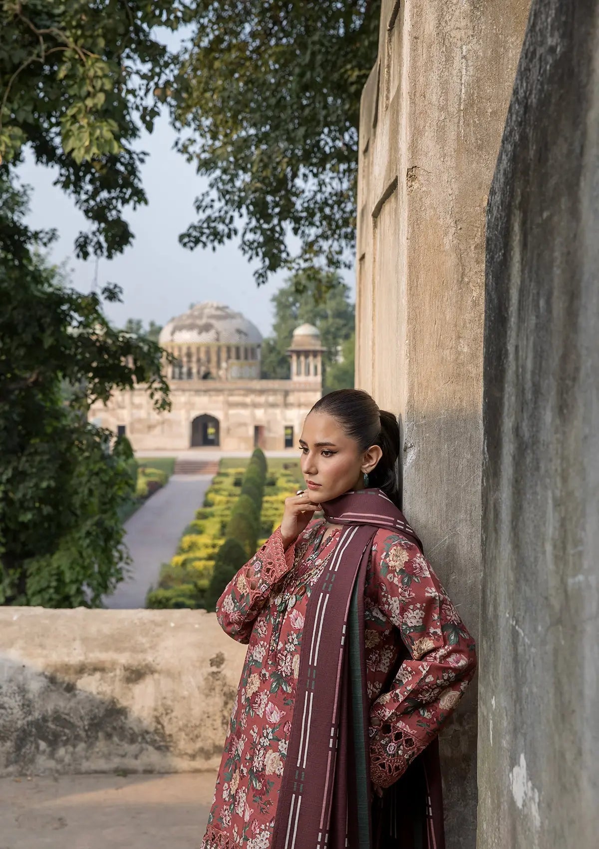 EMBROIDERED KHADDAR BT6513-RST Bin Tayyab