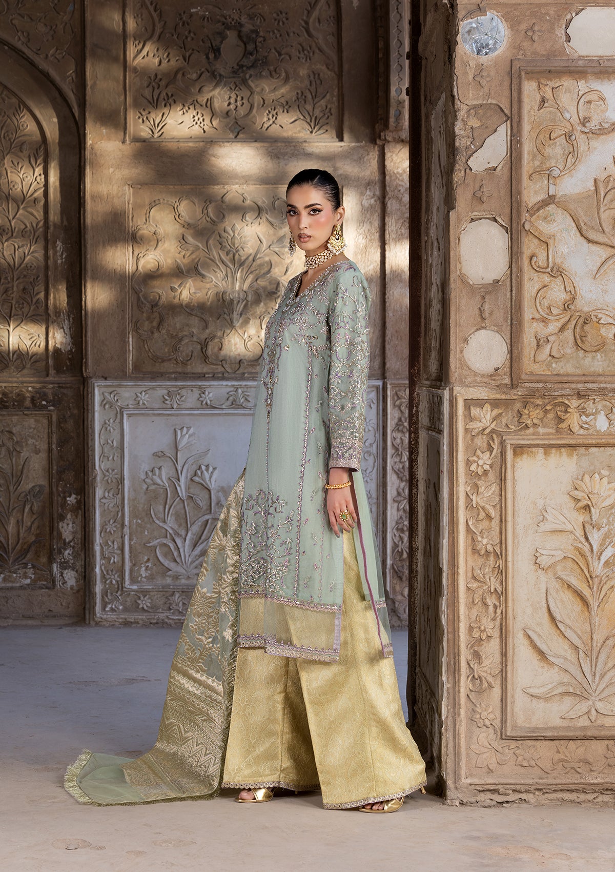 EMBROIDERED NET BT6632-LGN