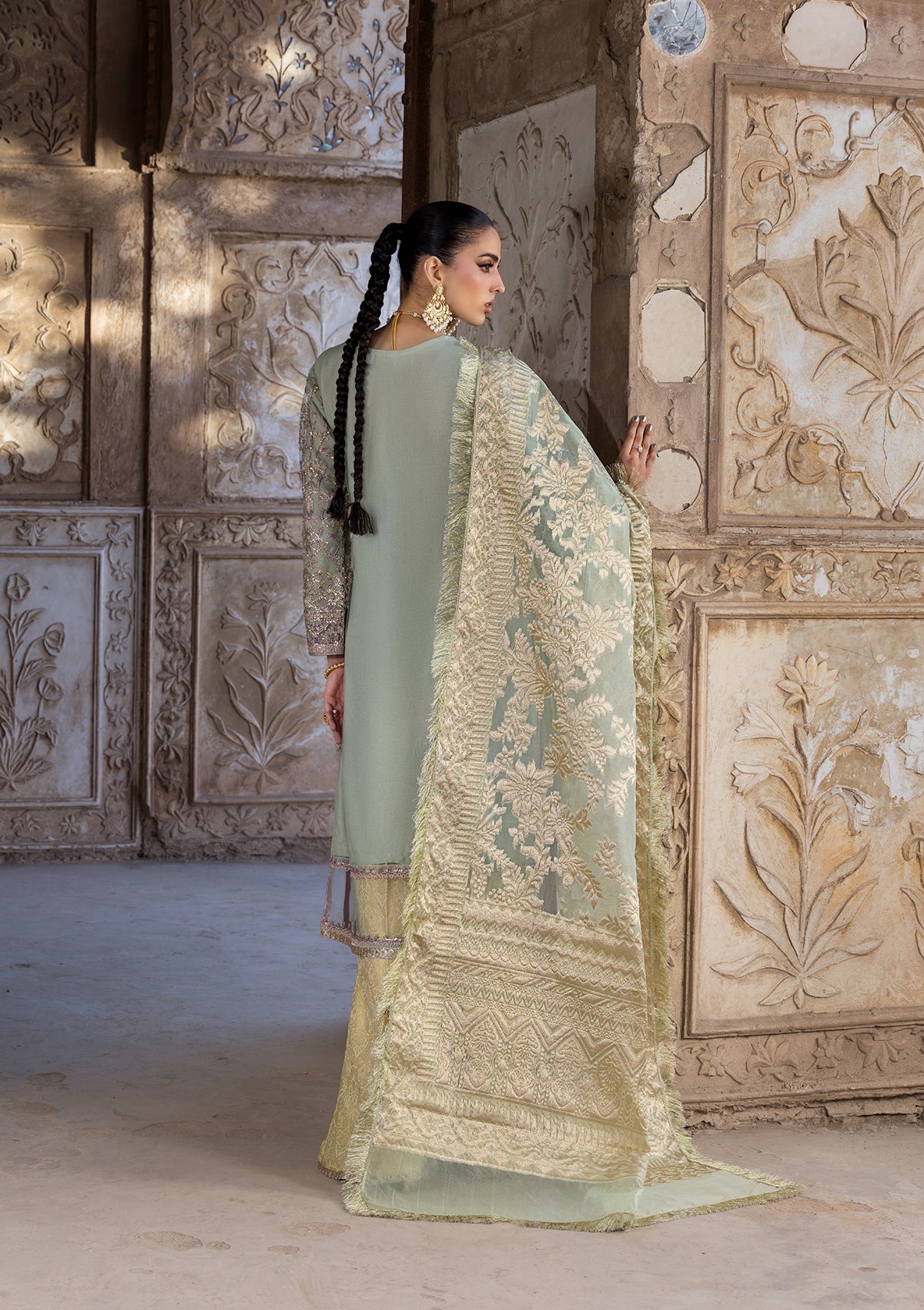 EMBROIDERED NET BT6632-LGN