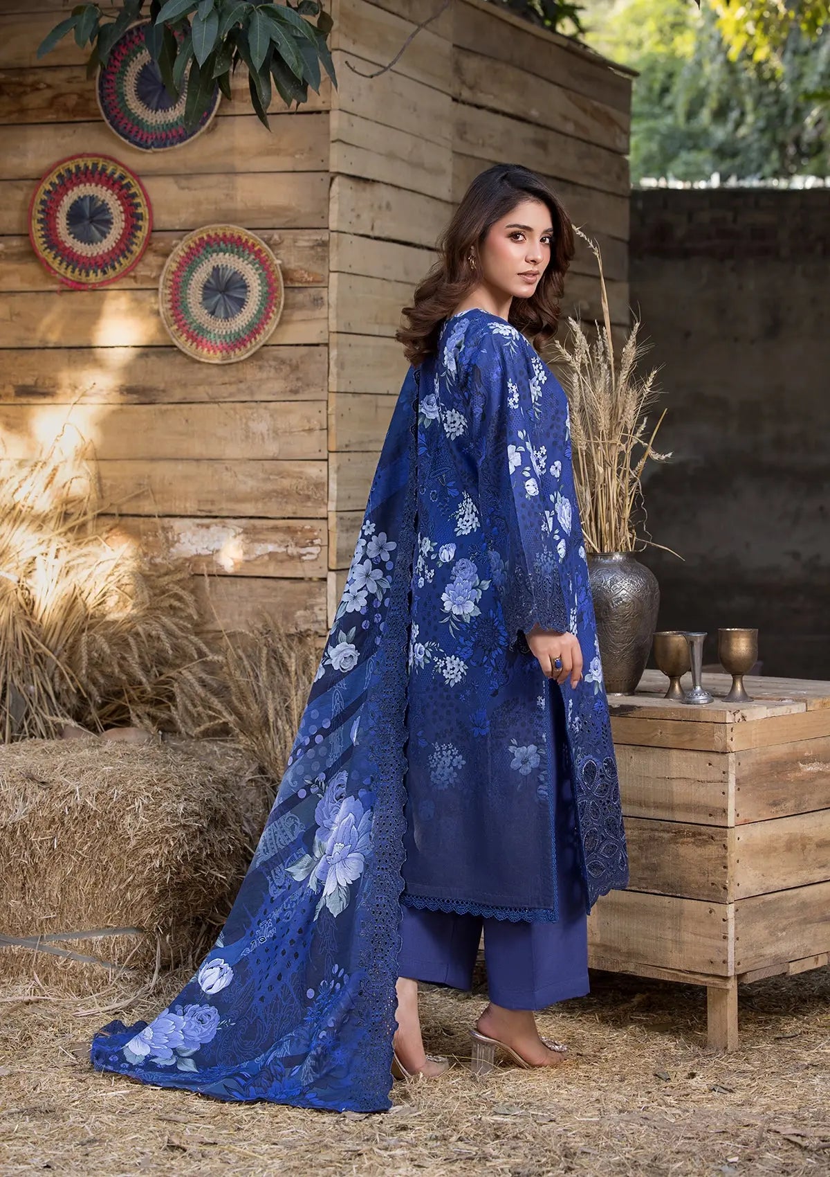 Khaddar (BT116) 3-Piece Stitch Suit Blue Bin Tayyab