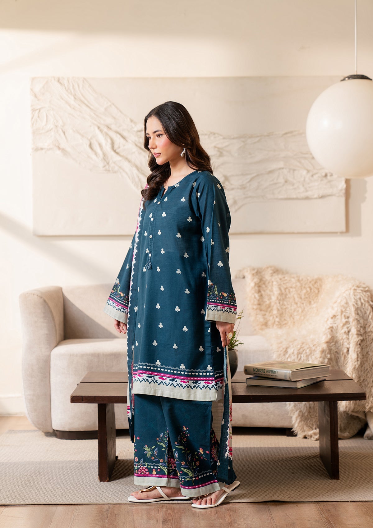 PRINTED KHADDAR BT006966-BLU