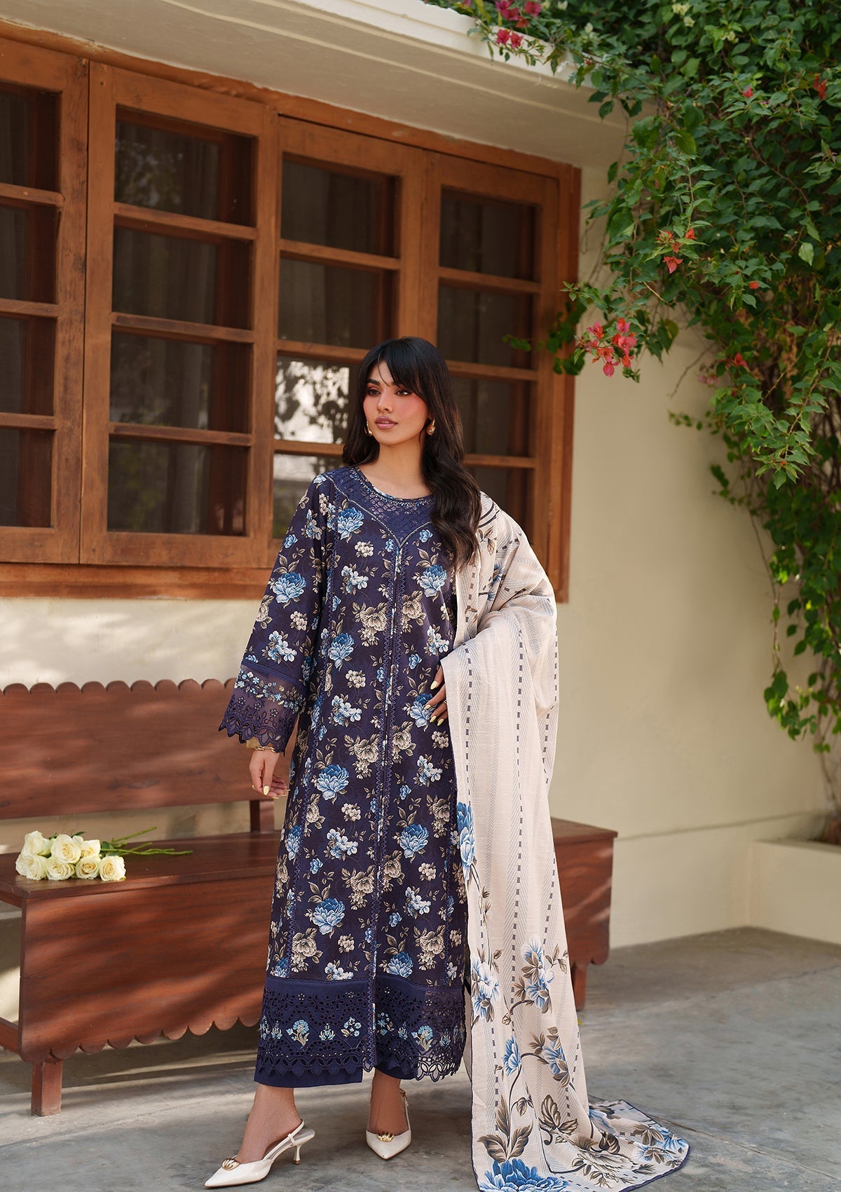Embroidered Khaddar BT6565-NBL Bin Tayyab