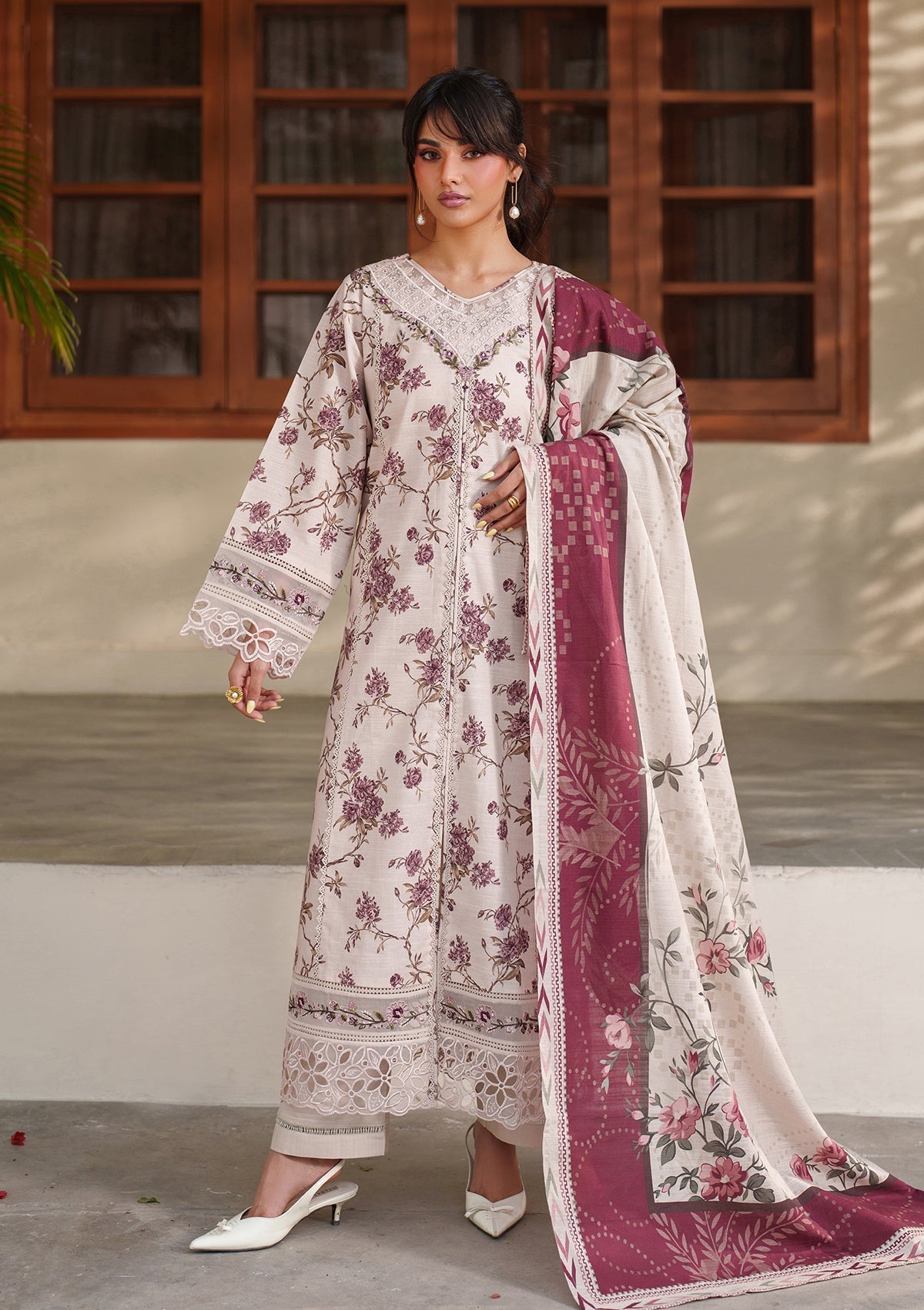 Embroidered Khaddar BT6565-SKPR Bin Tayyab
