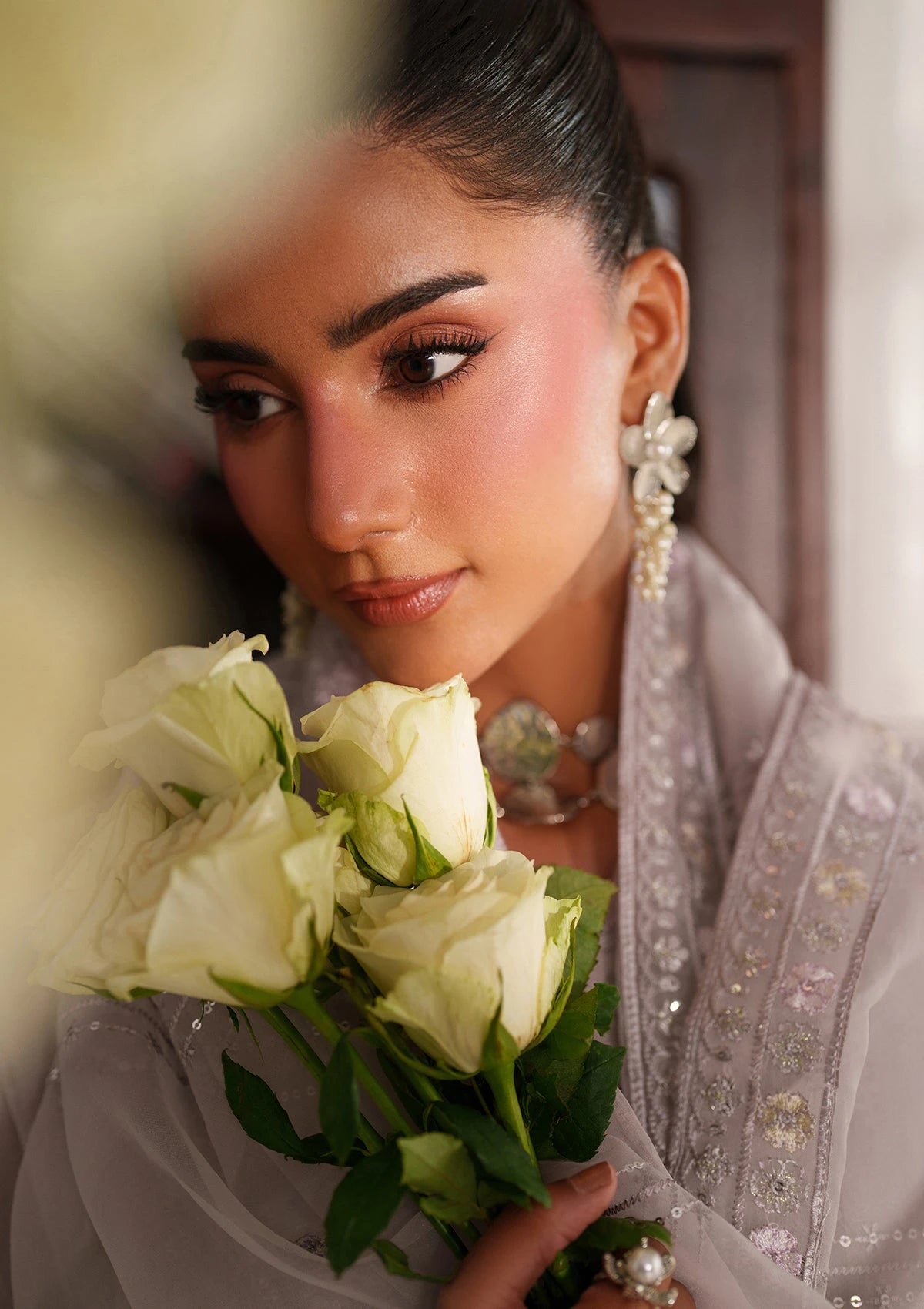 Embroidered Organza BT6537-L-PPR Bin Tayyab