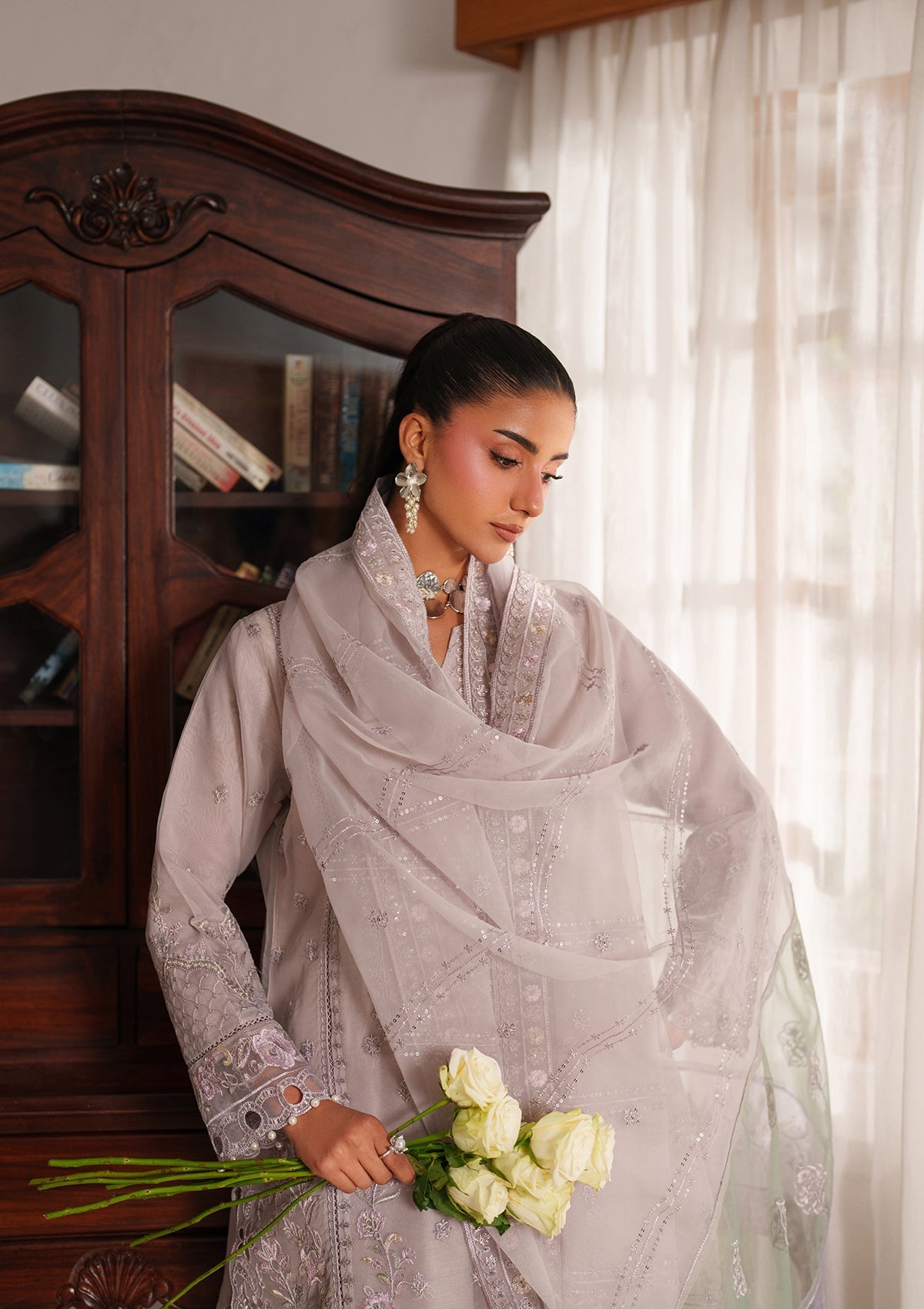 Embroidered Organza BT6537-L-PPR Bin Tayyab