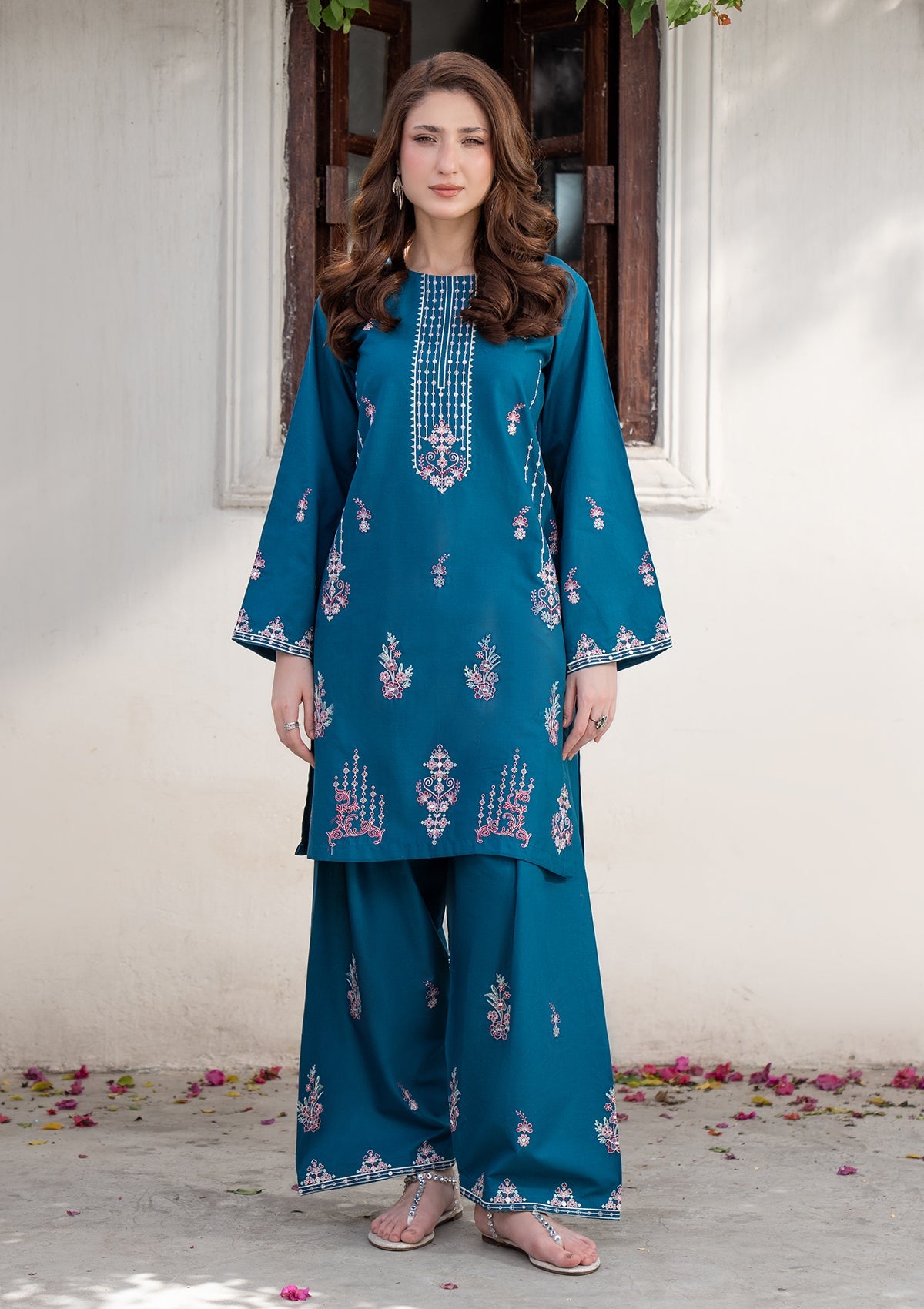 EMBROIDERED COTTON BT006831-BLU