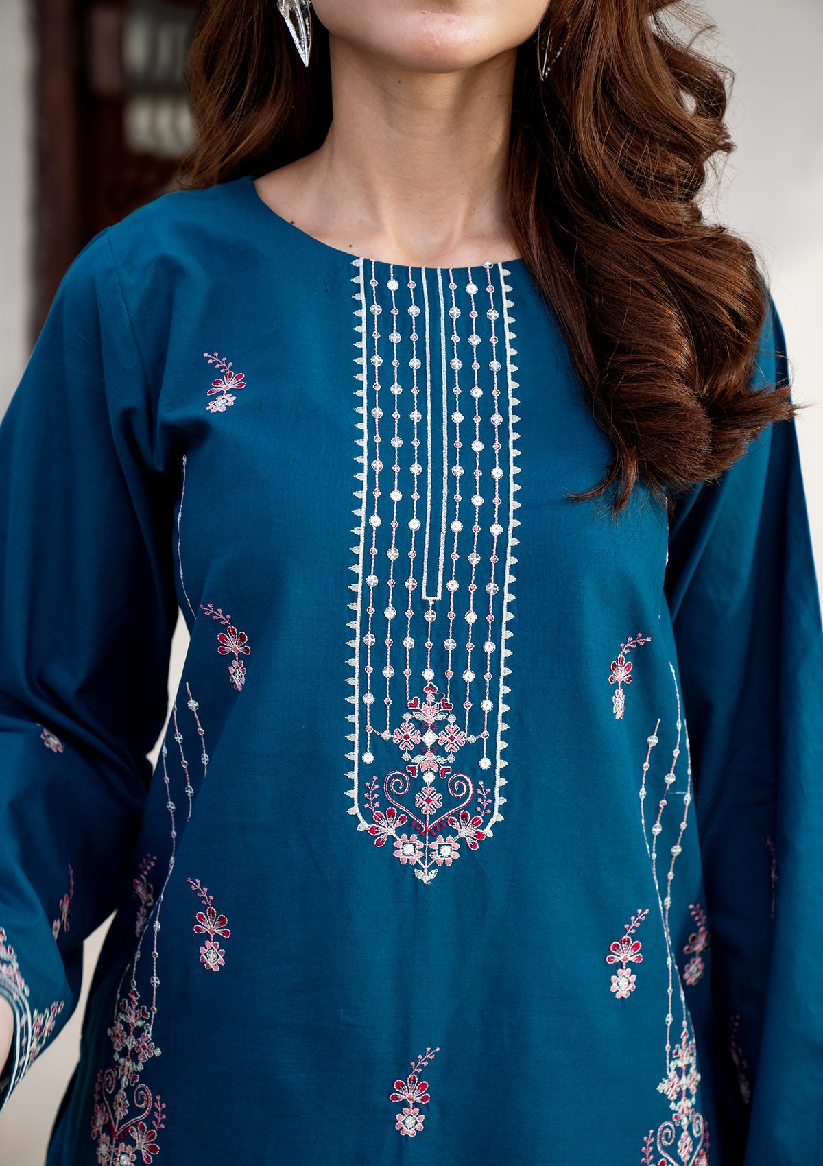 EMBROIDERED COTTON BT006831-BLU